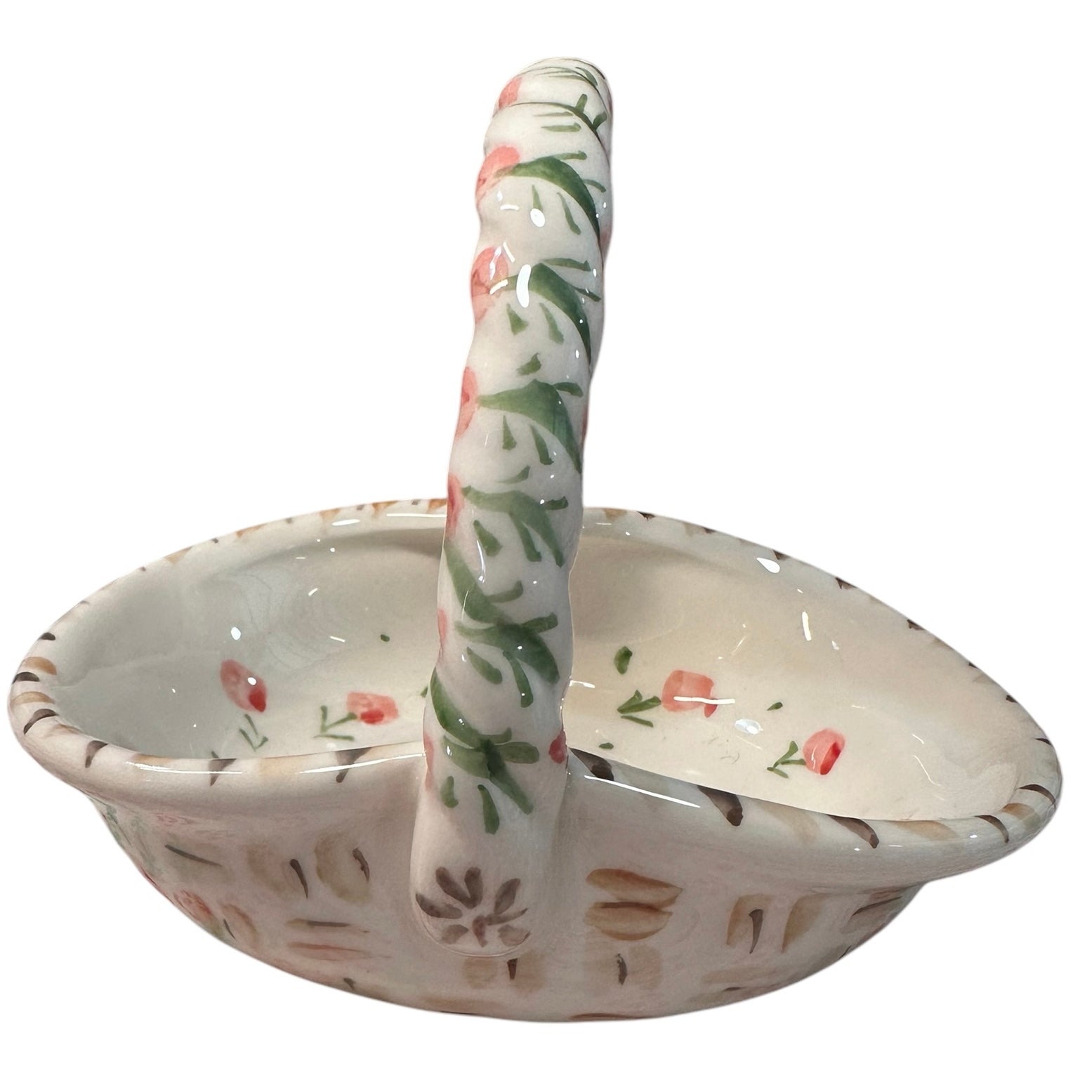Ceramic Easter basket - Premium Ceramic Figures from Tricia Lowenfield Design