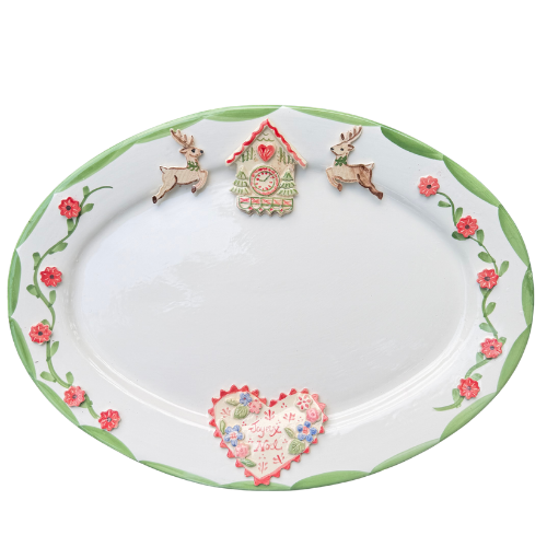 Personalized Christmas Platter - Swiss Clock