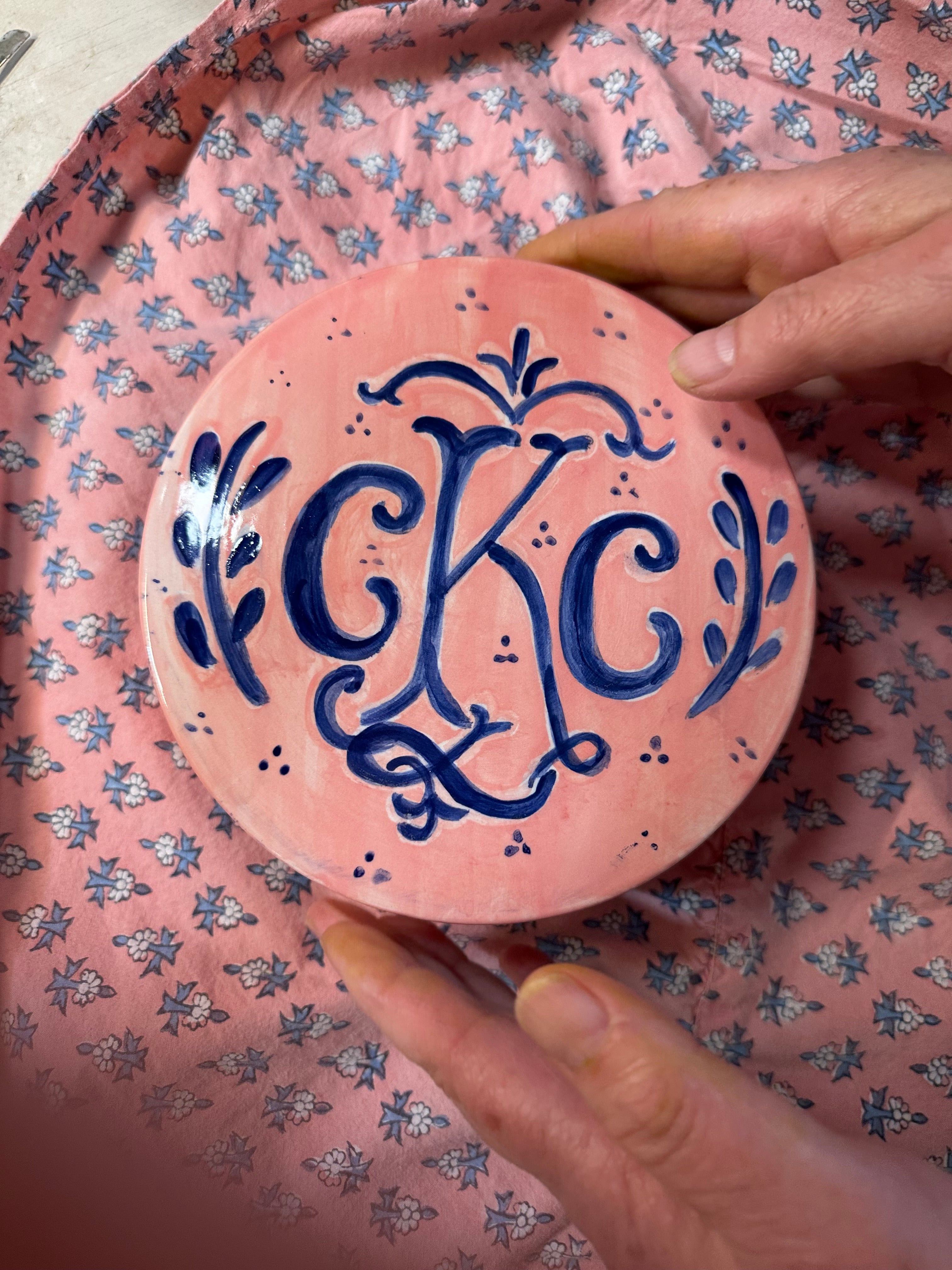 Round Keepsake Box (Pink and Blue) - Premium from Tricia Lowenfield Design
