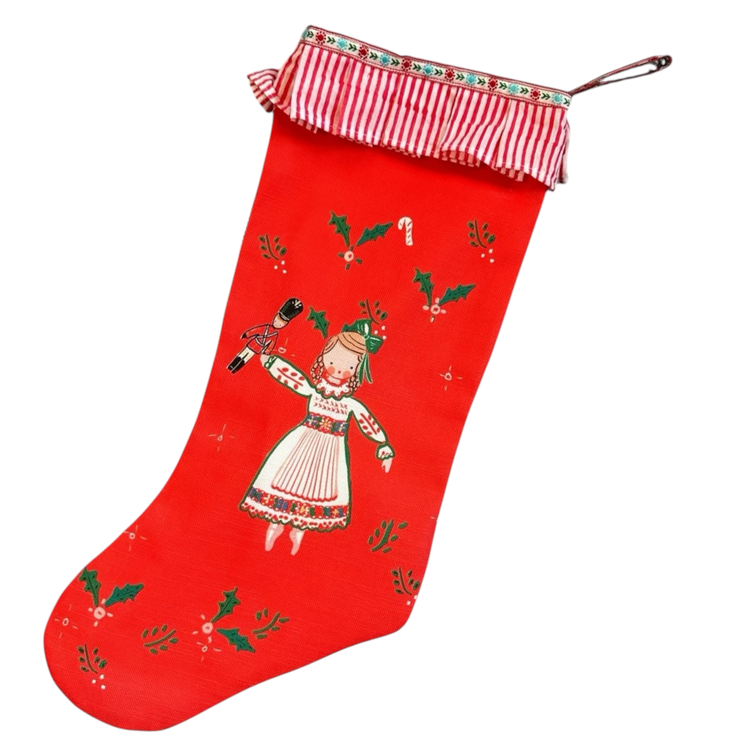 Stocking - Red Clara - Premium from Tricia Lowenfield Design