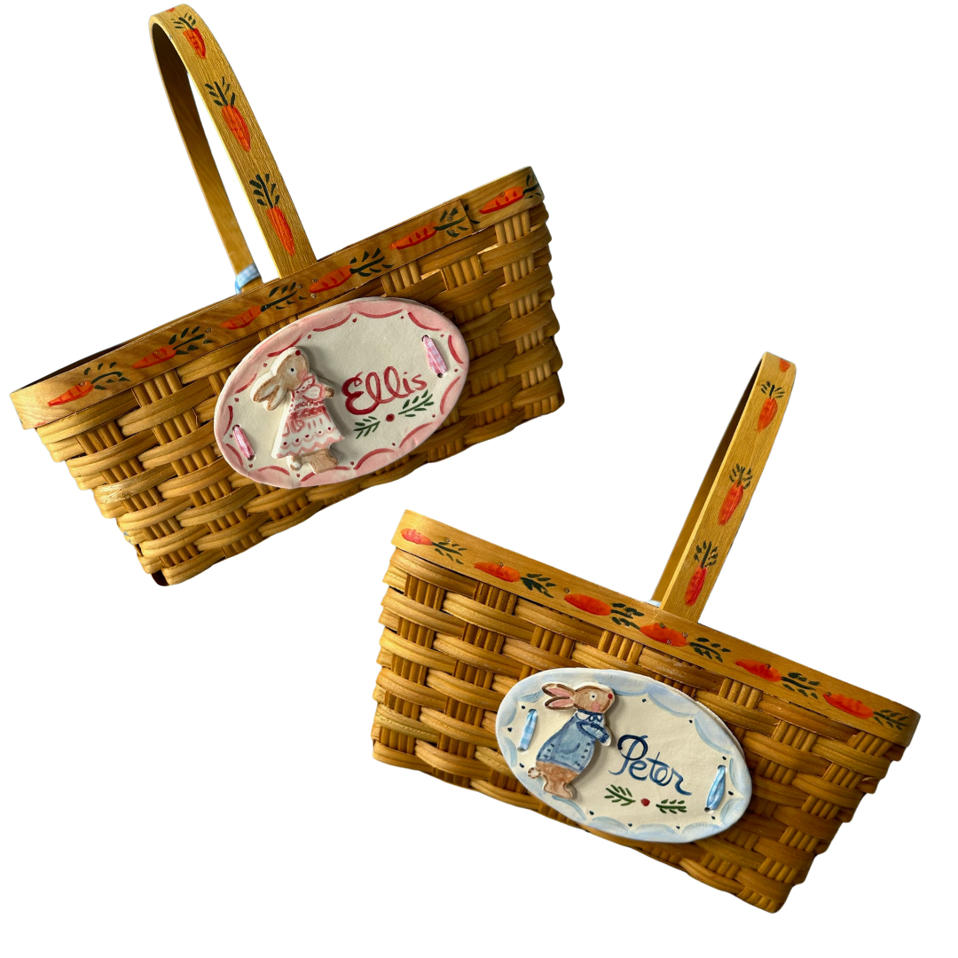 Handpainted Custom Easter Basket - Premium from Tricia Lowenfield Design