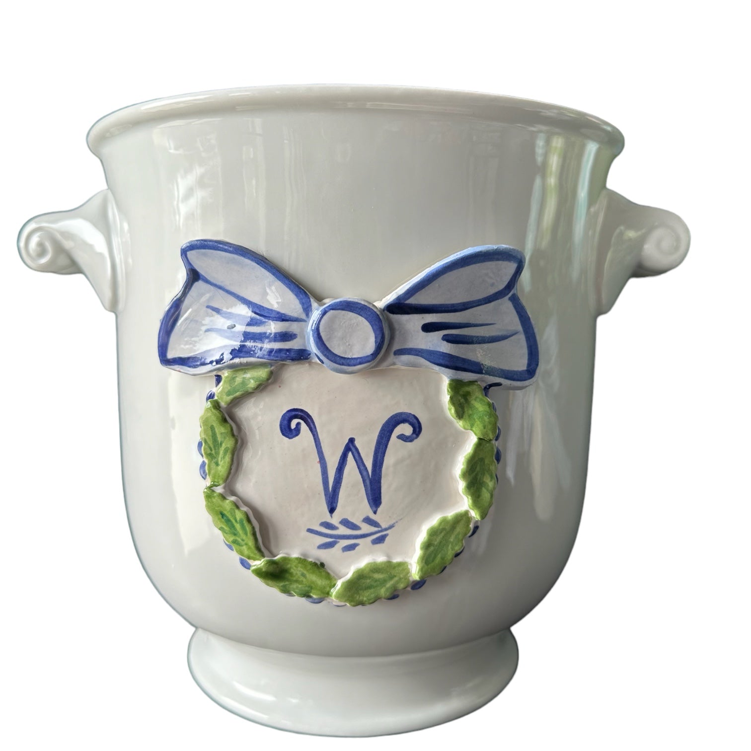 Cache Pot with Bow - Premium from Tricia Lowenfield Shop