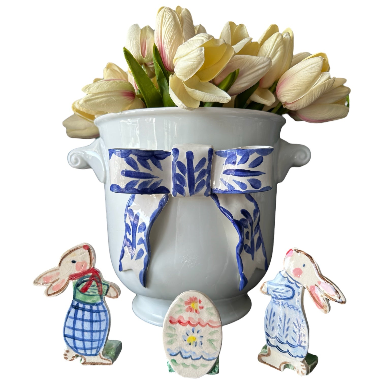 Cache Pot with Bow - Premium  from Tricia Lowenfield Shop 