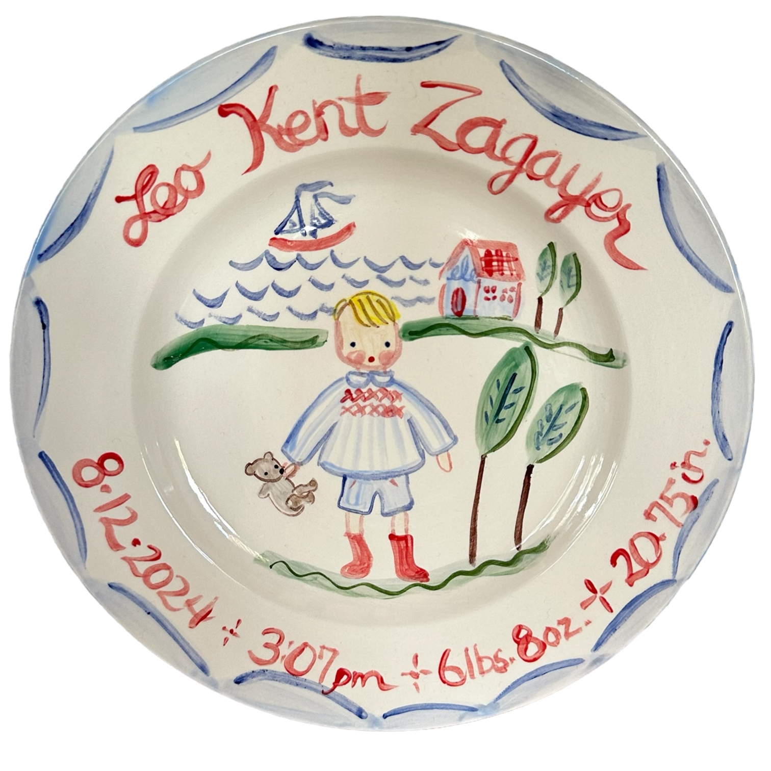 Leo Birth Plate - Premium plate from Tricia Lowenfield Design