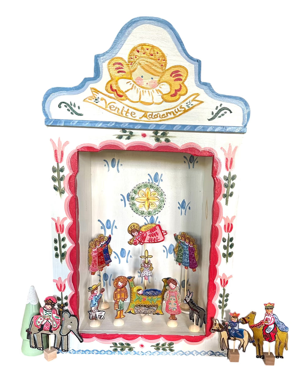 Grotto Nativity with 12 Nativity figures - Premium from Tricia Lowenfield Design