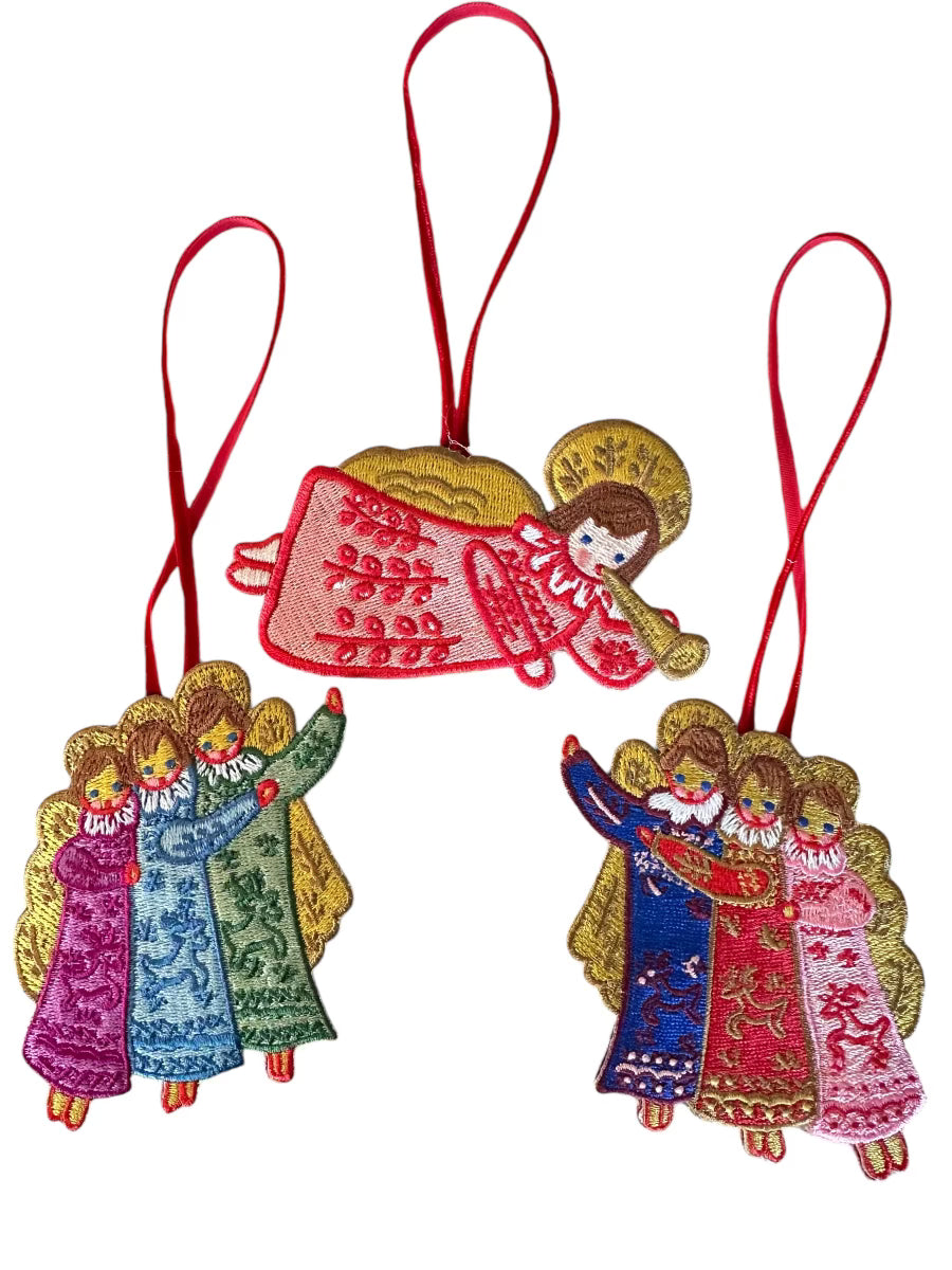 Nativity Embroidered Ornaments - set of 12 - Premium from Tricia Lowenfield Shop
