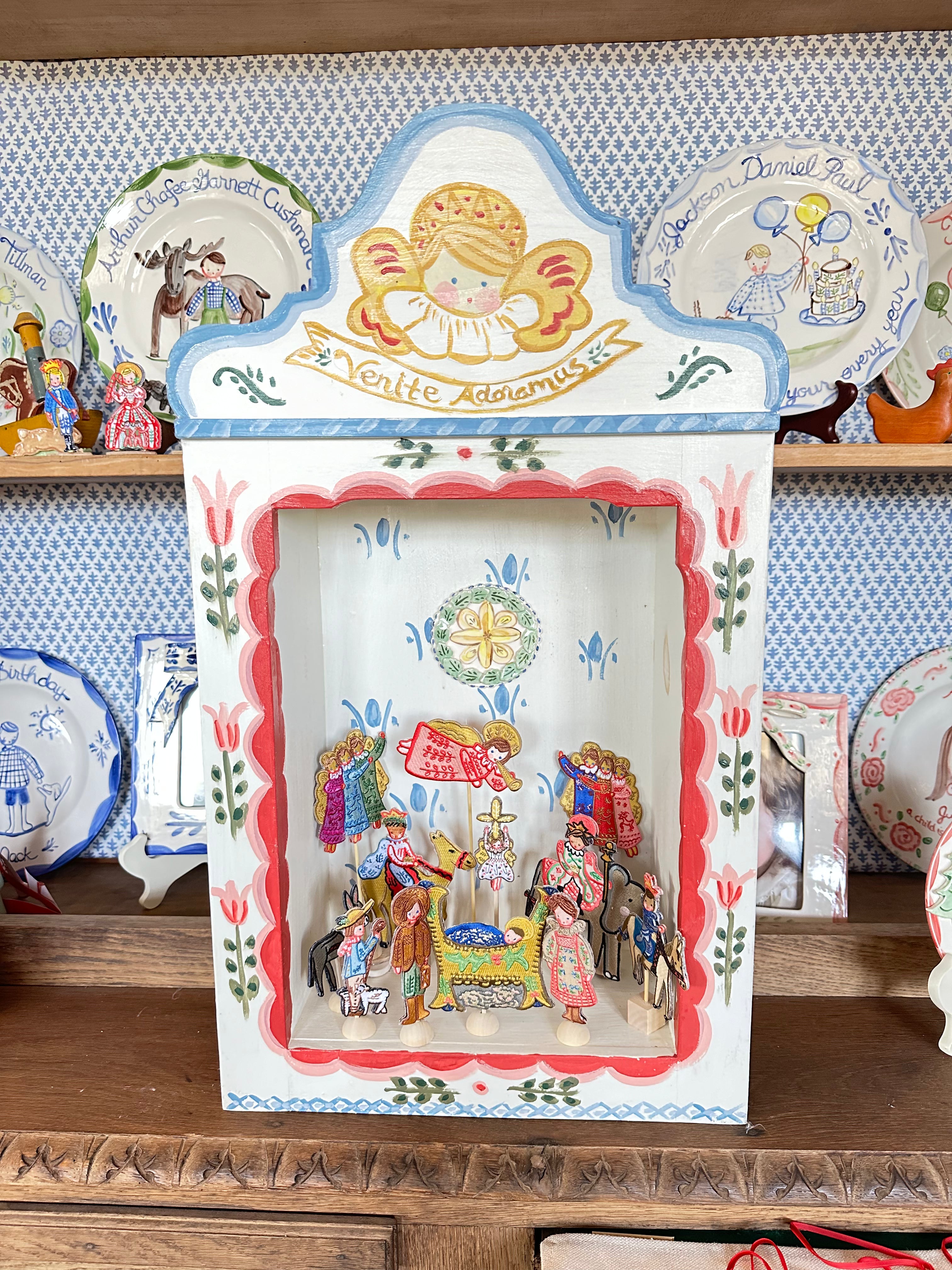 Grotto Nativity with 12 Nativity figures - Premium from Tricia Lowenfield Design