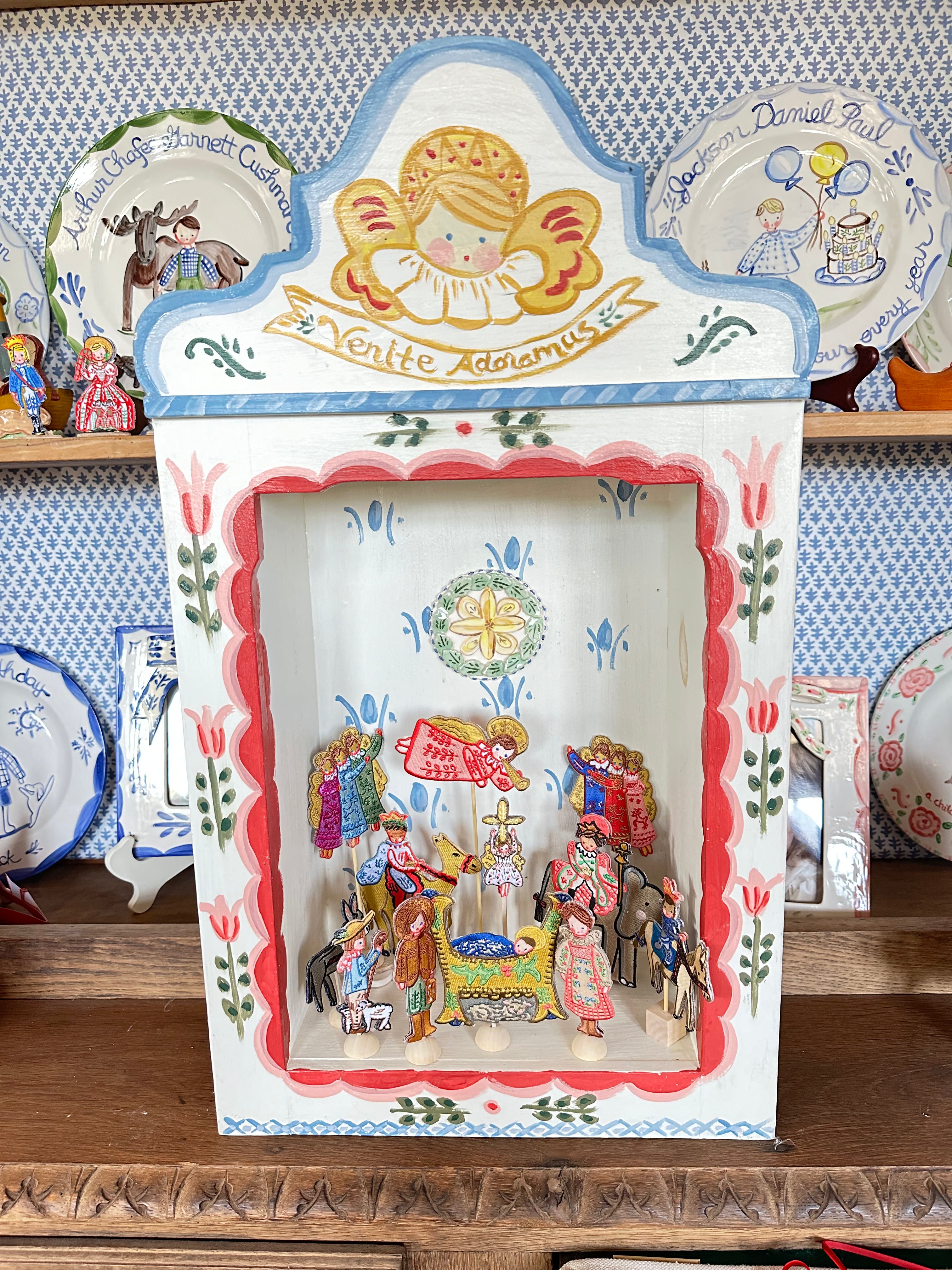 Grotto Nativity with 12 Nativity figures - Premium from Tricia Lowenfield Design