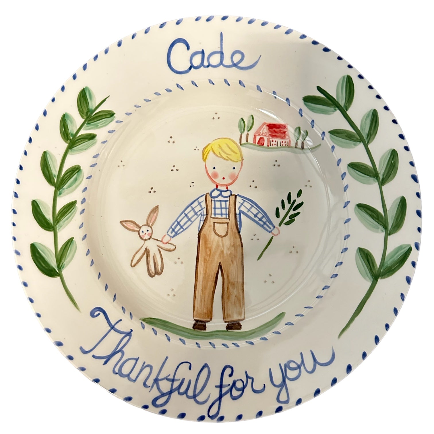 Cade Thankful for You plate - Premium plate from Tricia Lowenfield Design