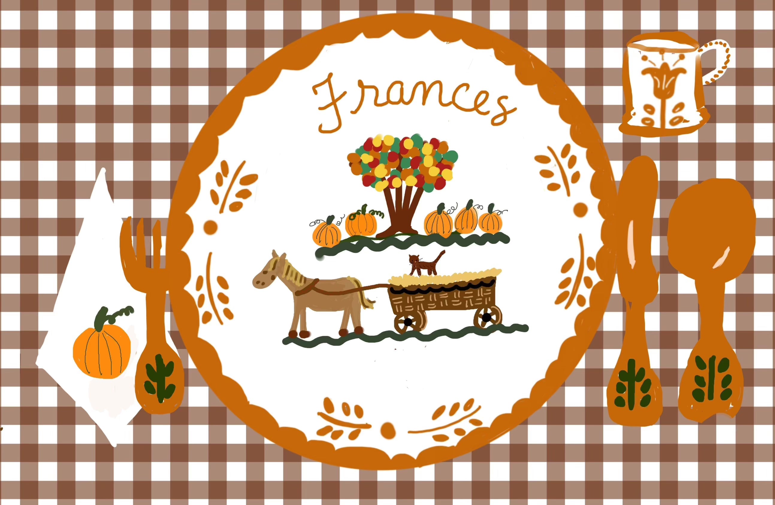 Autumn placemat - Premium Placemat from Tricia Lowenfield Shop