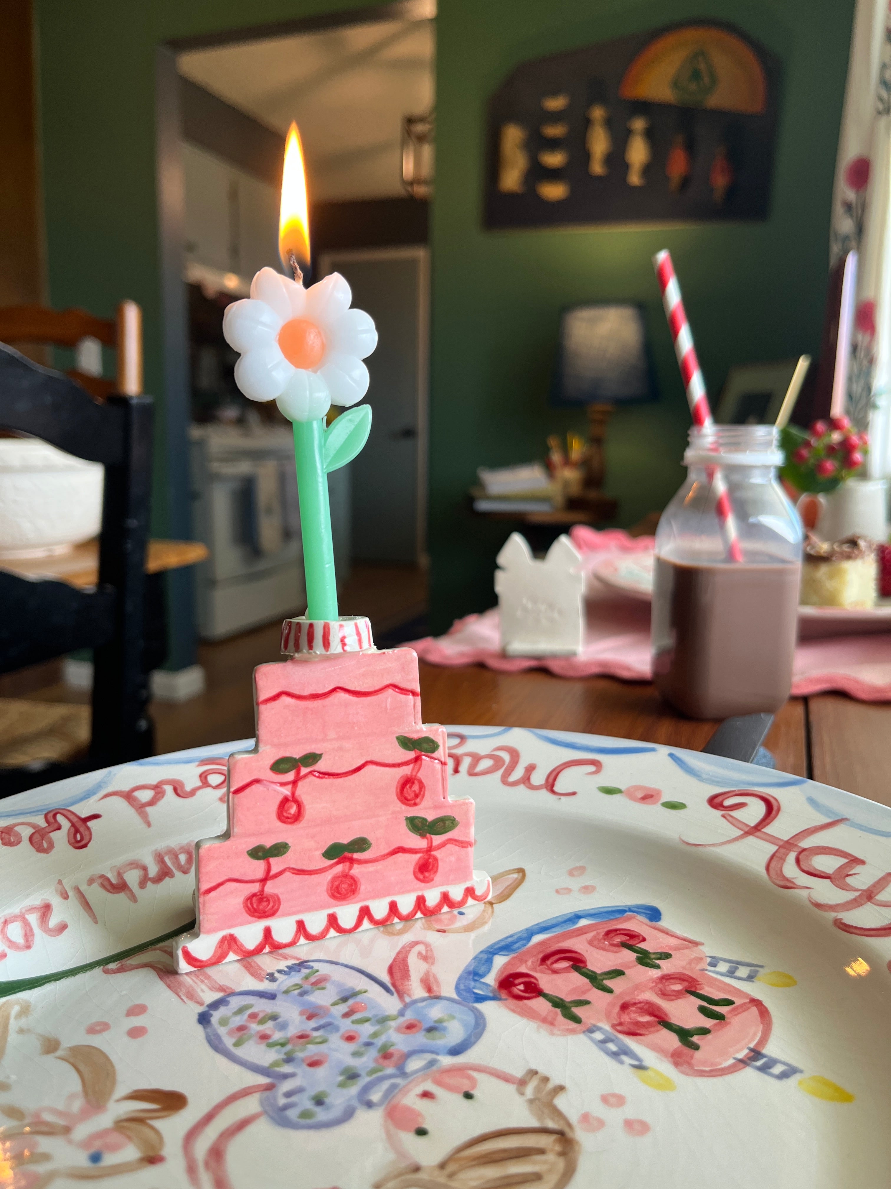 Cake Topper - Pink Cake - Premium Cake Topper from Tricia Lowenfield Design