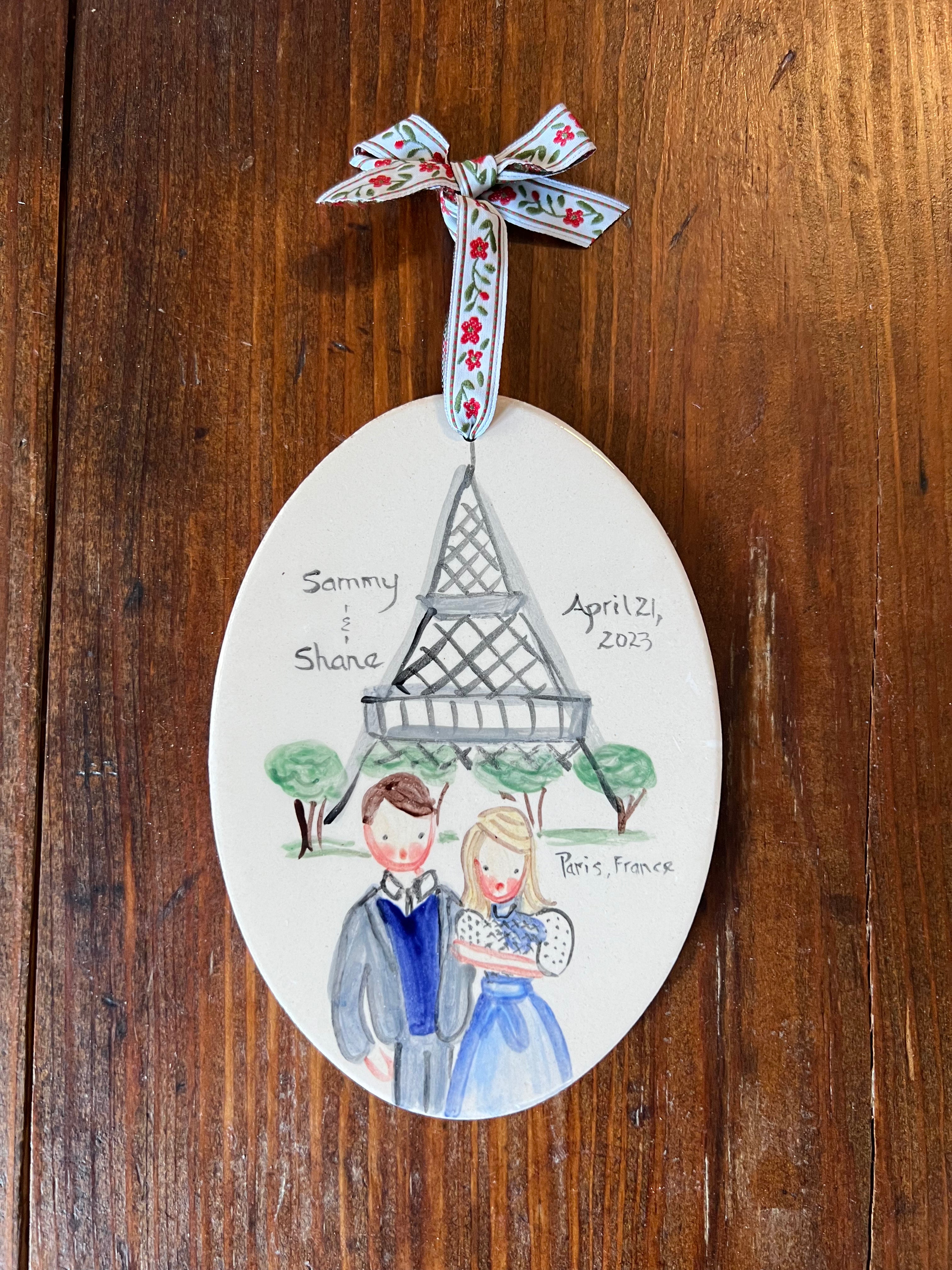 Engagement ornament - full color - Premium from Tricia Lowenfield Design