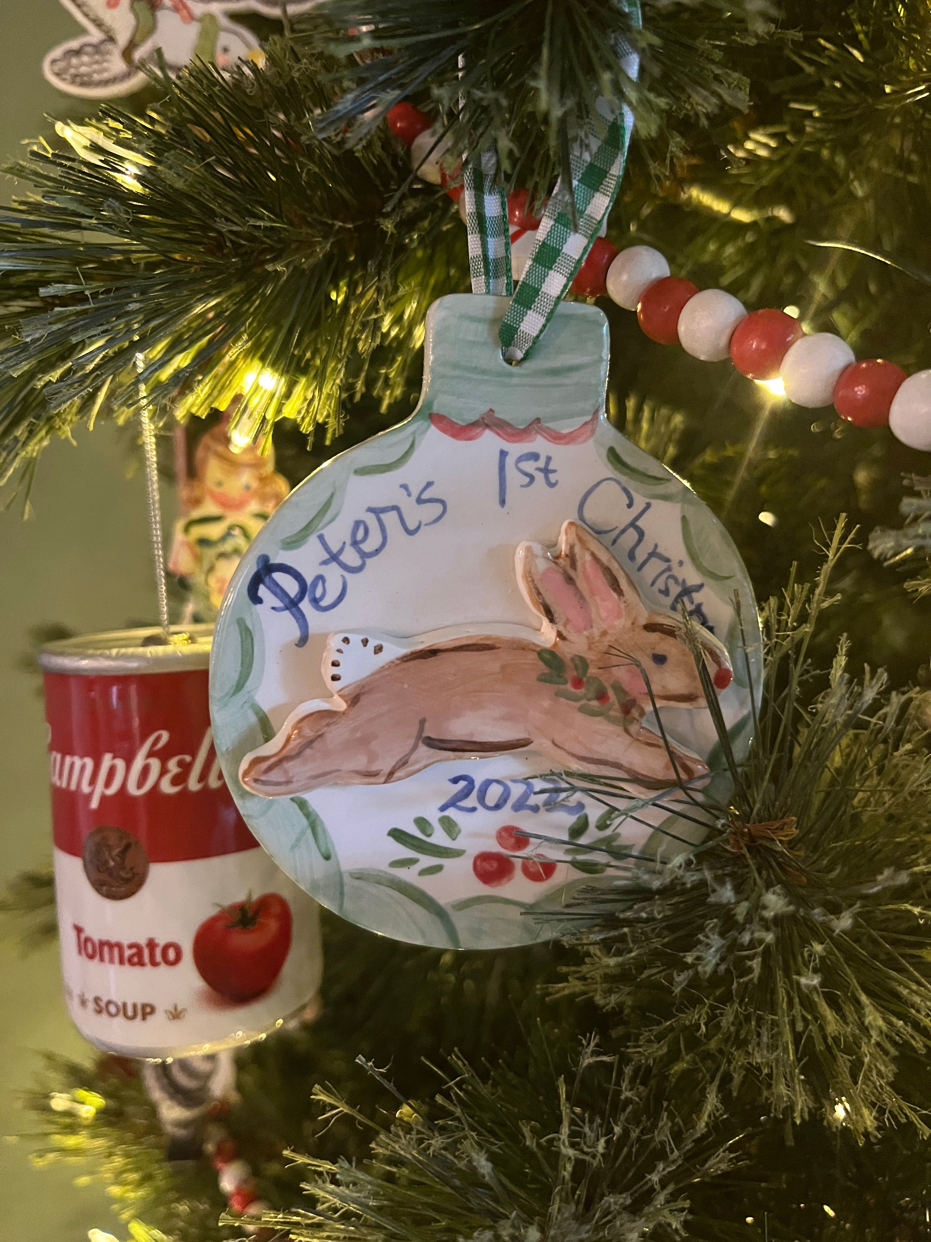 Baby's First Christmas Ornament - bunny ornament - Premium from Tricia Lowenfield Design