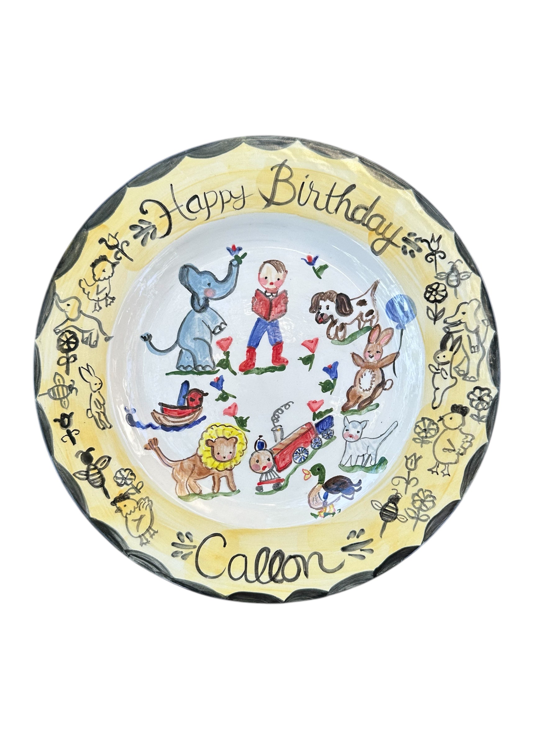 Golden Book Birthday Plate - Premium from Tricia Lowenfield Shop