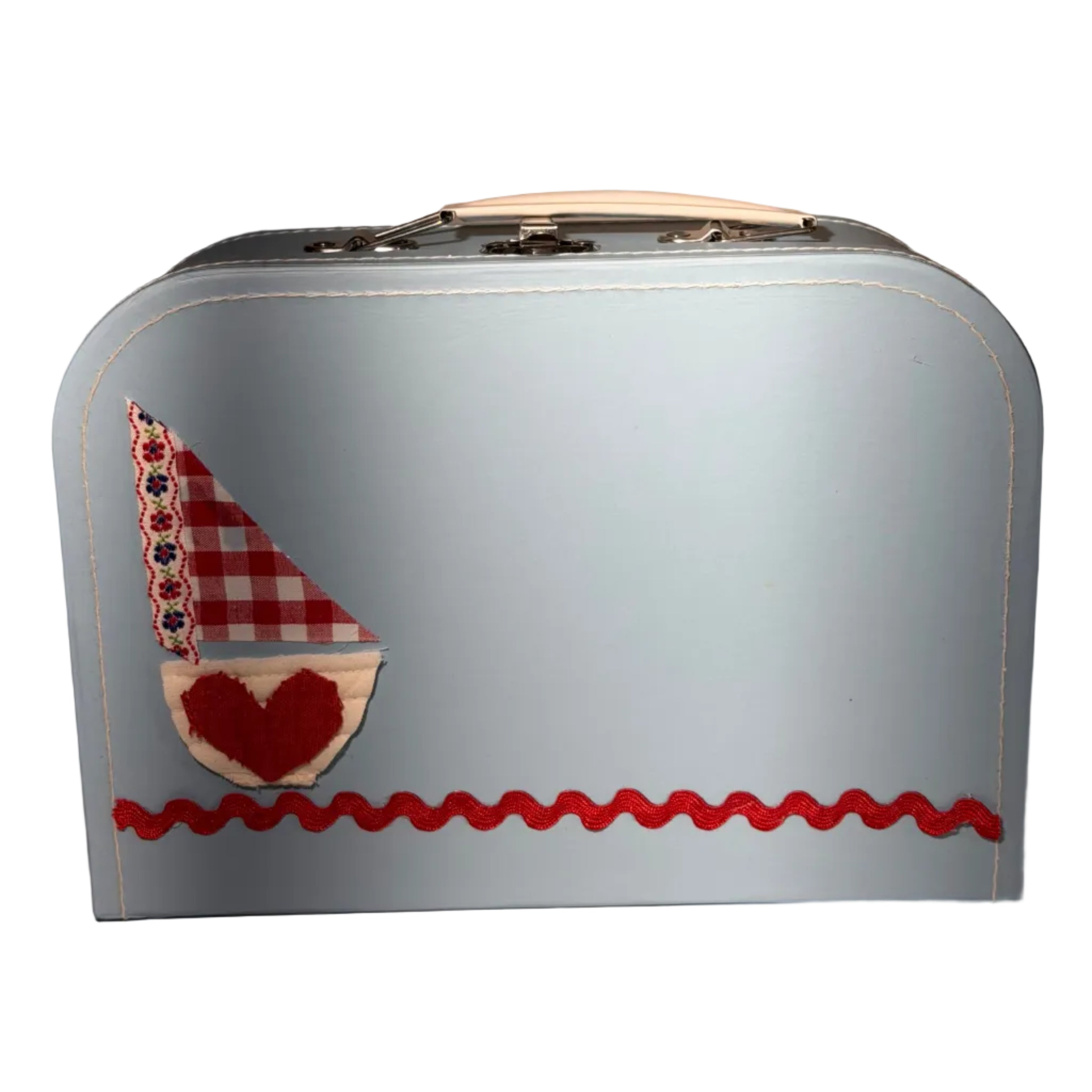 Personalized Heart Sailboat Suitcase