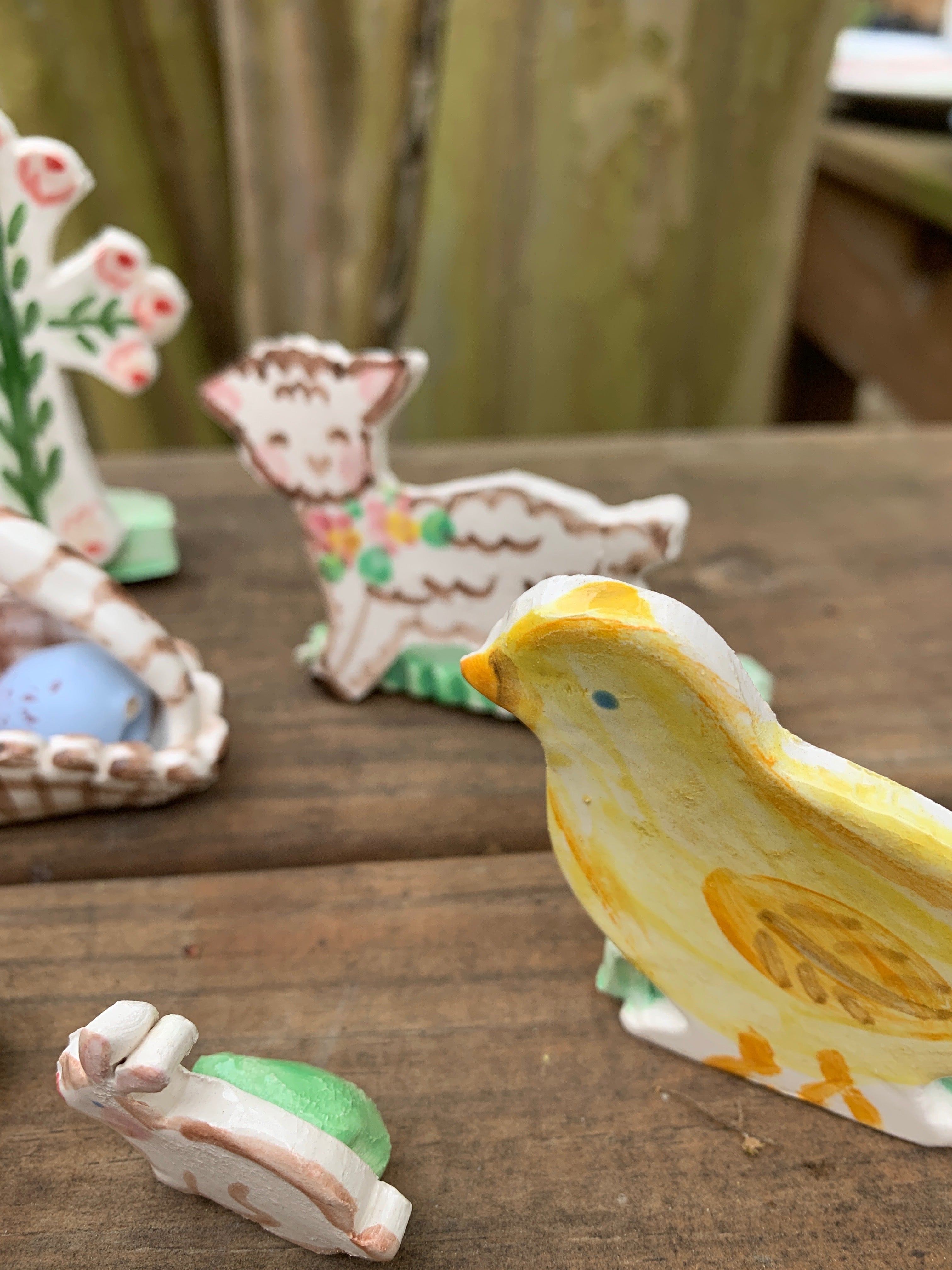 Easter Vignette - Premium Ceramic Figures from Tricia Lowenfield Design