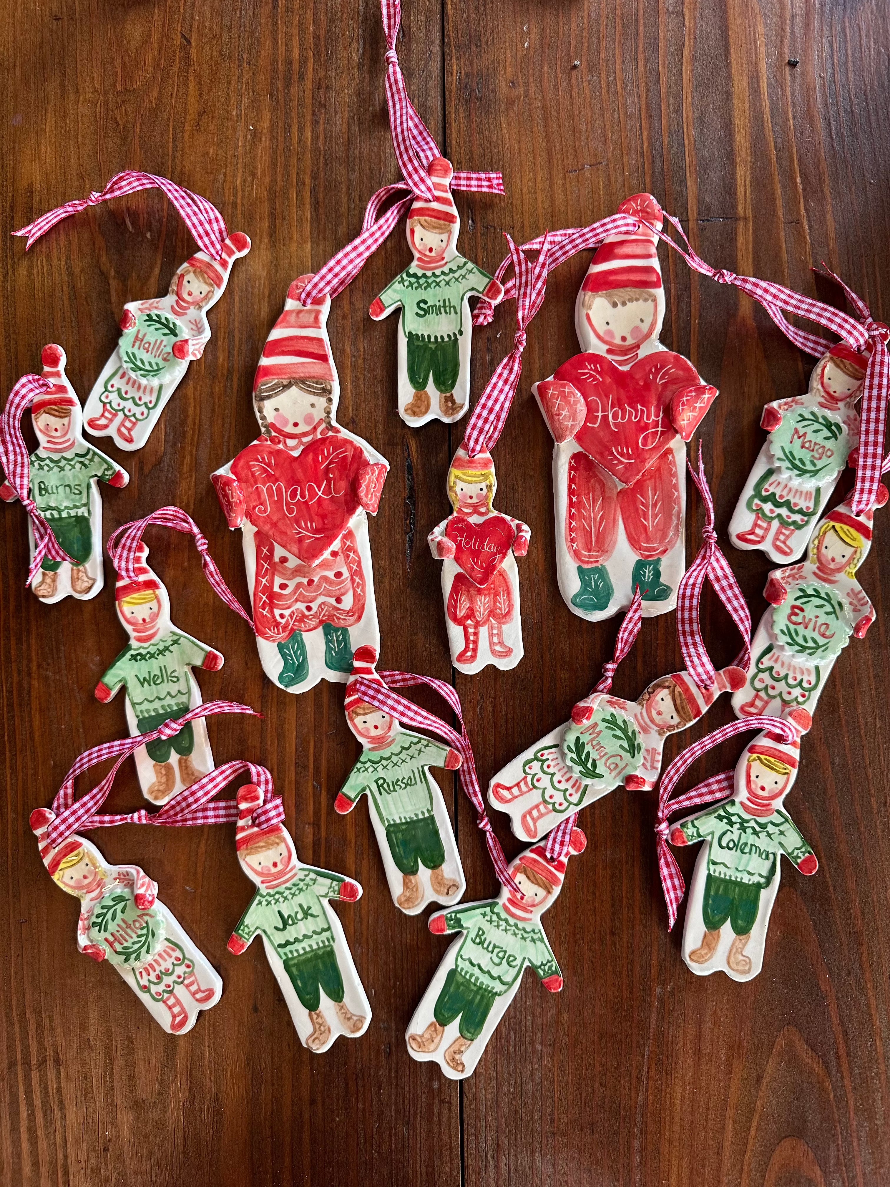 XL Christmas Ornament - Red Girl - Premium from Tricia Lowenfield Shop