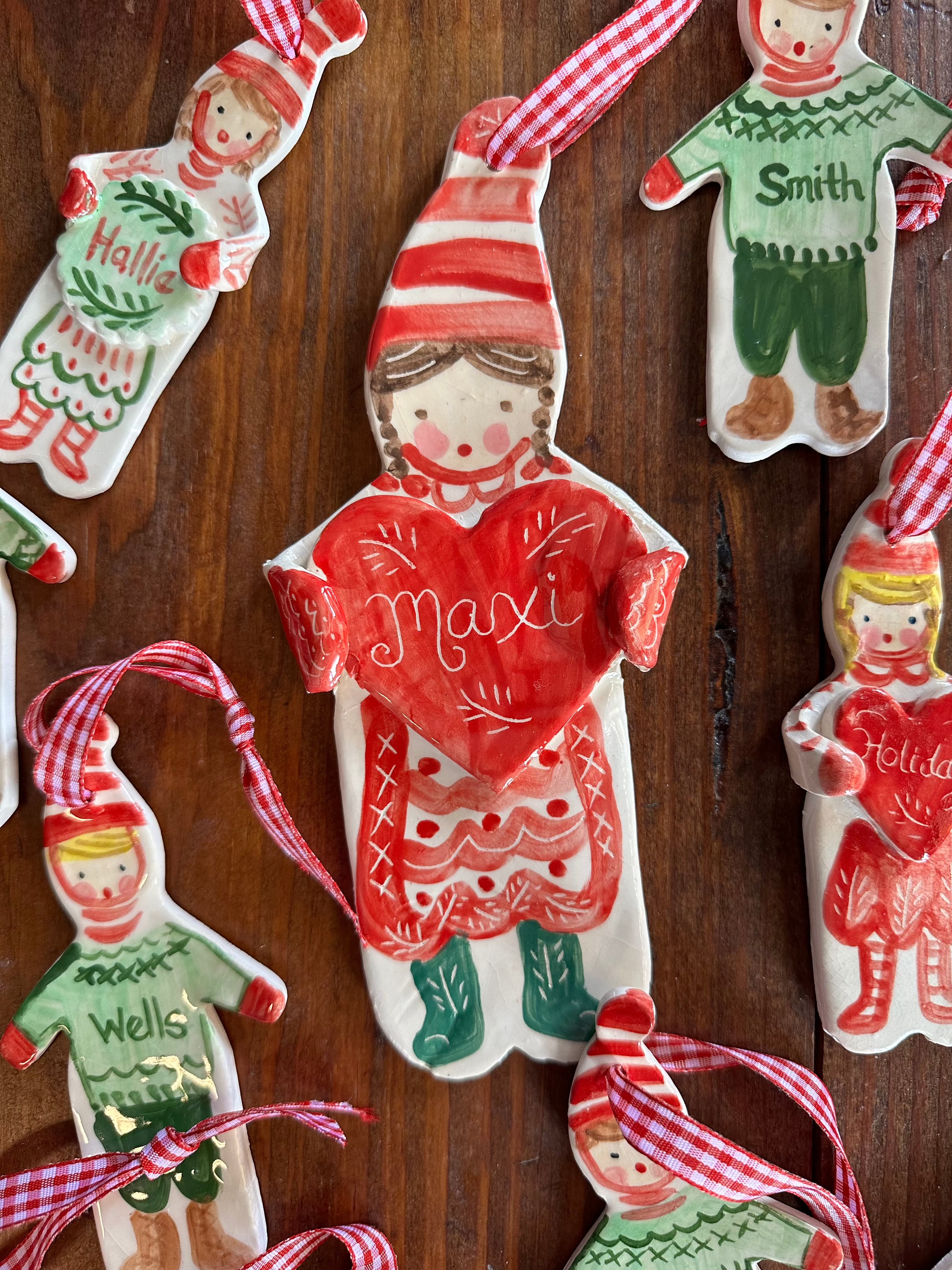 XL Christmas Ornament - Red Girl - Premium from Tricia Lowenfield Shop