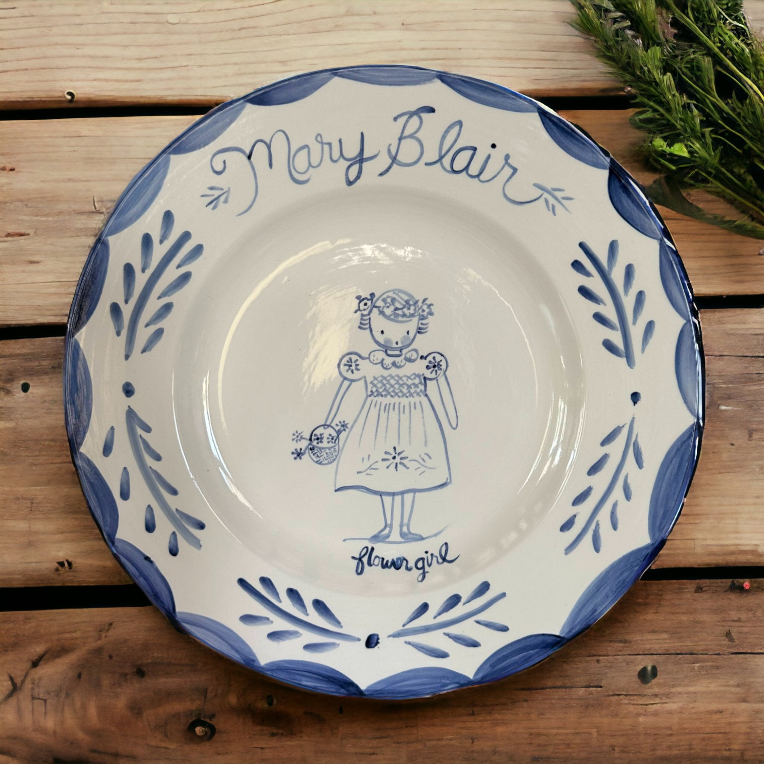 Flower Girl Plate - Premium from Tricia Lowenfield Shop