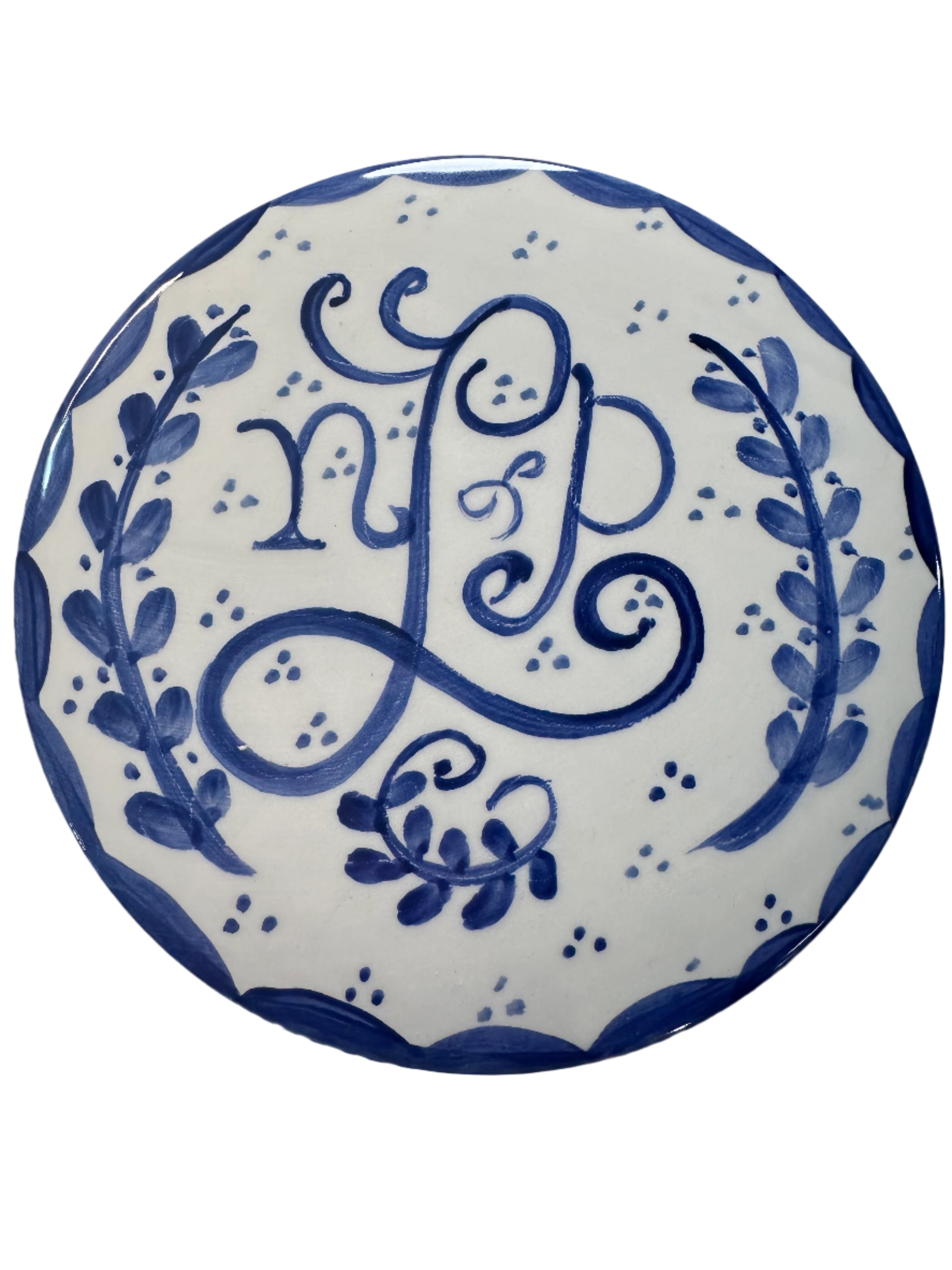 Round Keepsake Box (Blue and White) - Premium from Tricia Lowenfield Design