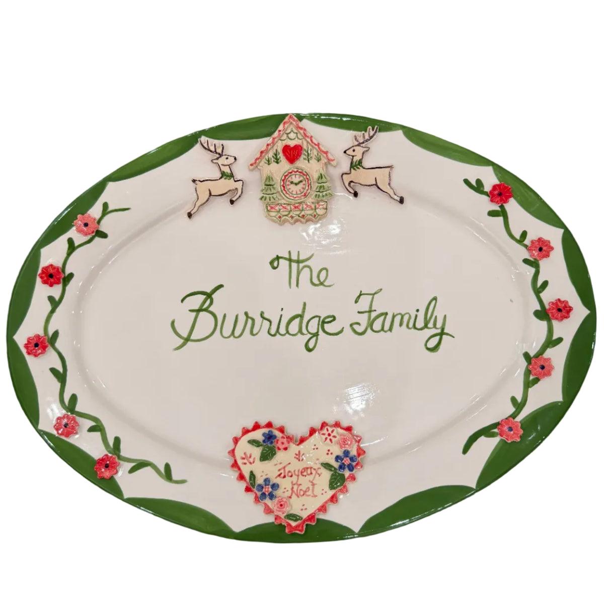 Personalized Christmas Platter - Swiss Clock
