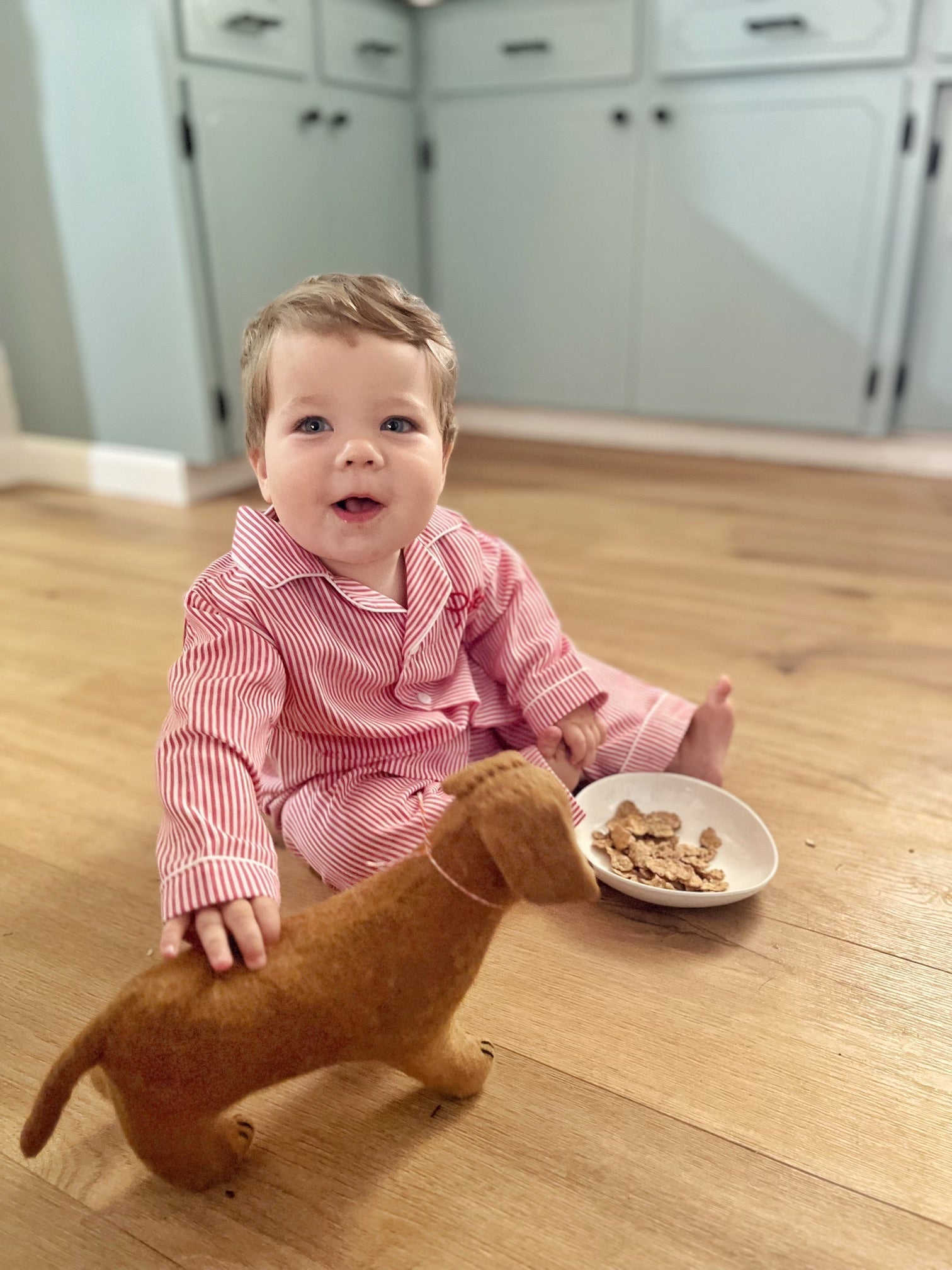 Christmas Pajamas - Red Striped 2-piece set - Premium from Tricia Lowenfield Design