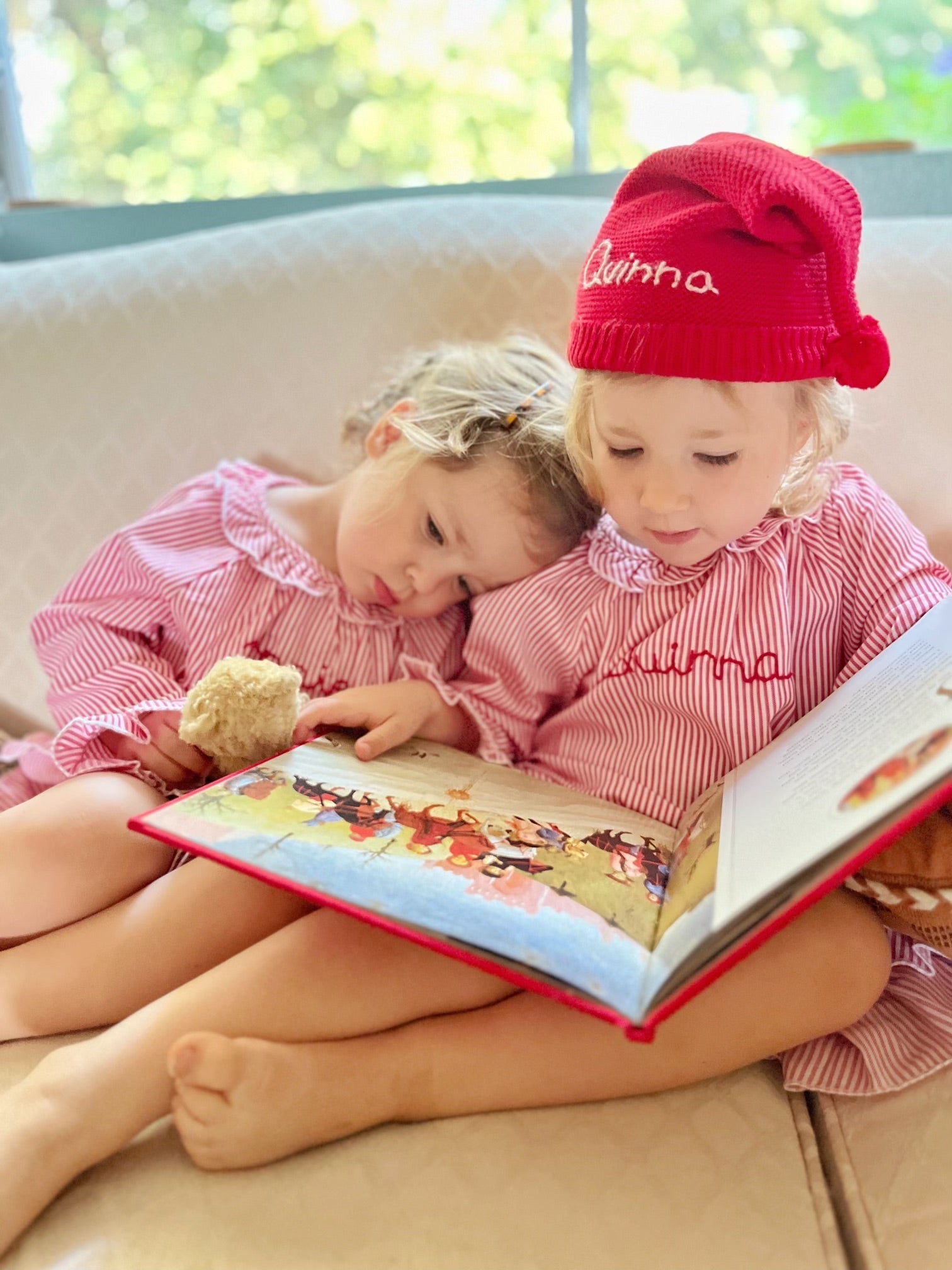 Christmas Pajamas - Red Striped Gown - Premium from Tricia Lowenfield Design