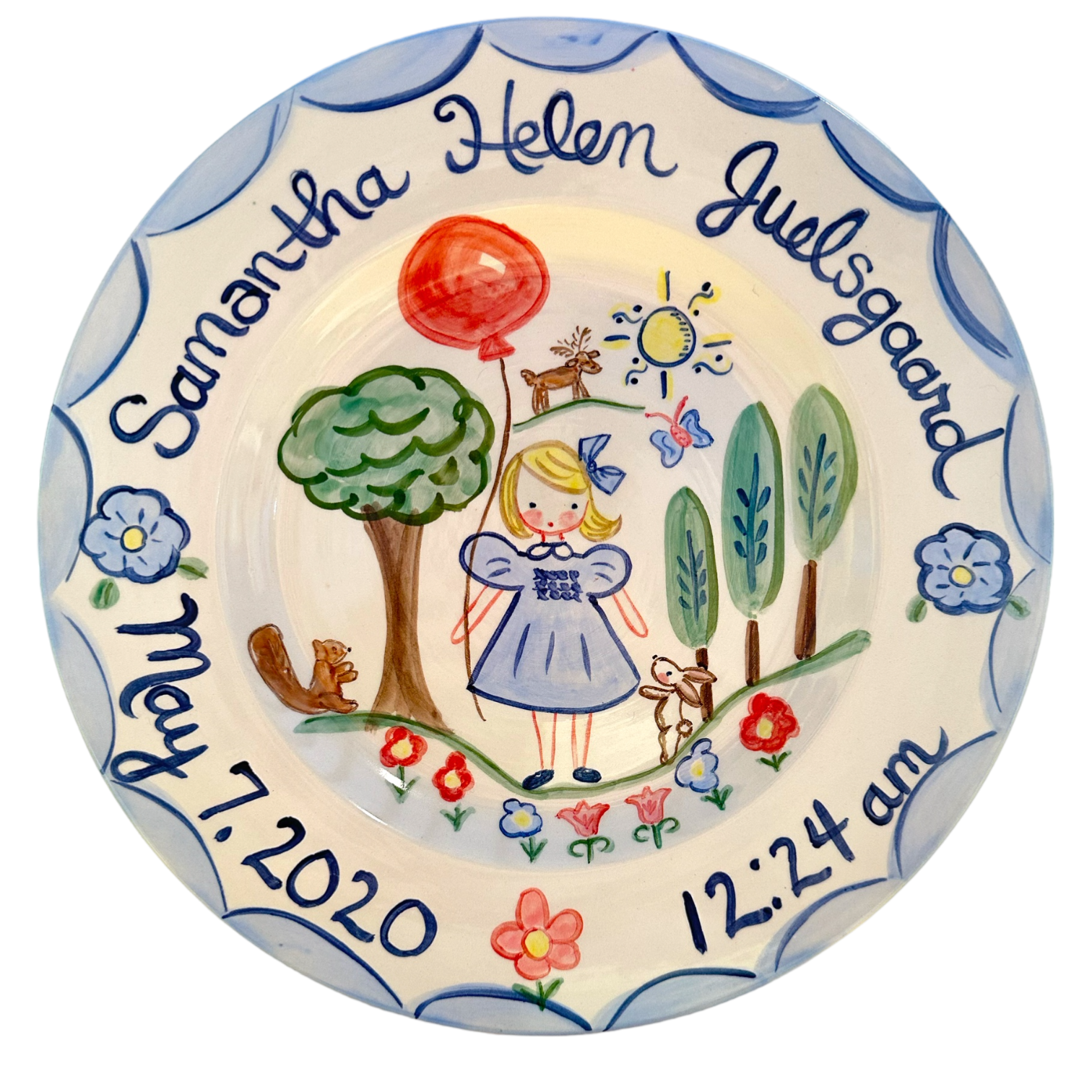 Samantha Birth Plate - Premium  from Tricia Lowenfield Shop