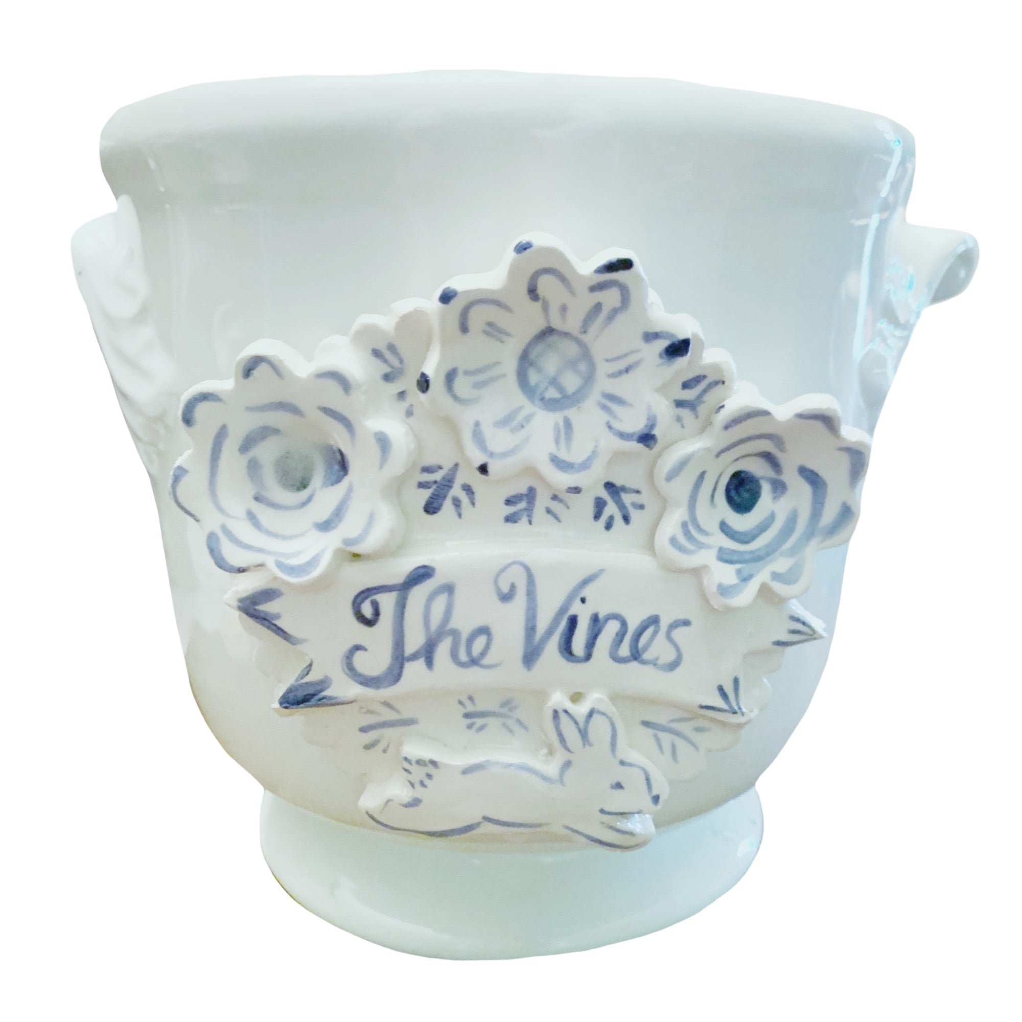 Cache Pot with Flowers/Bunny from Tricia Lowenfield Design