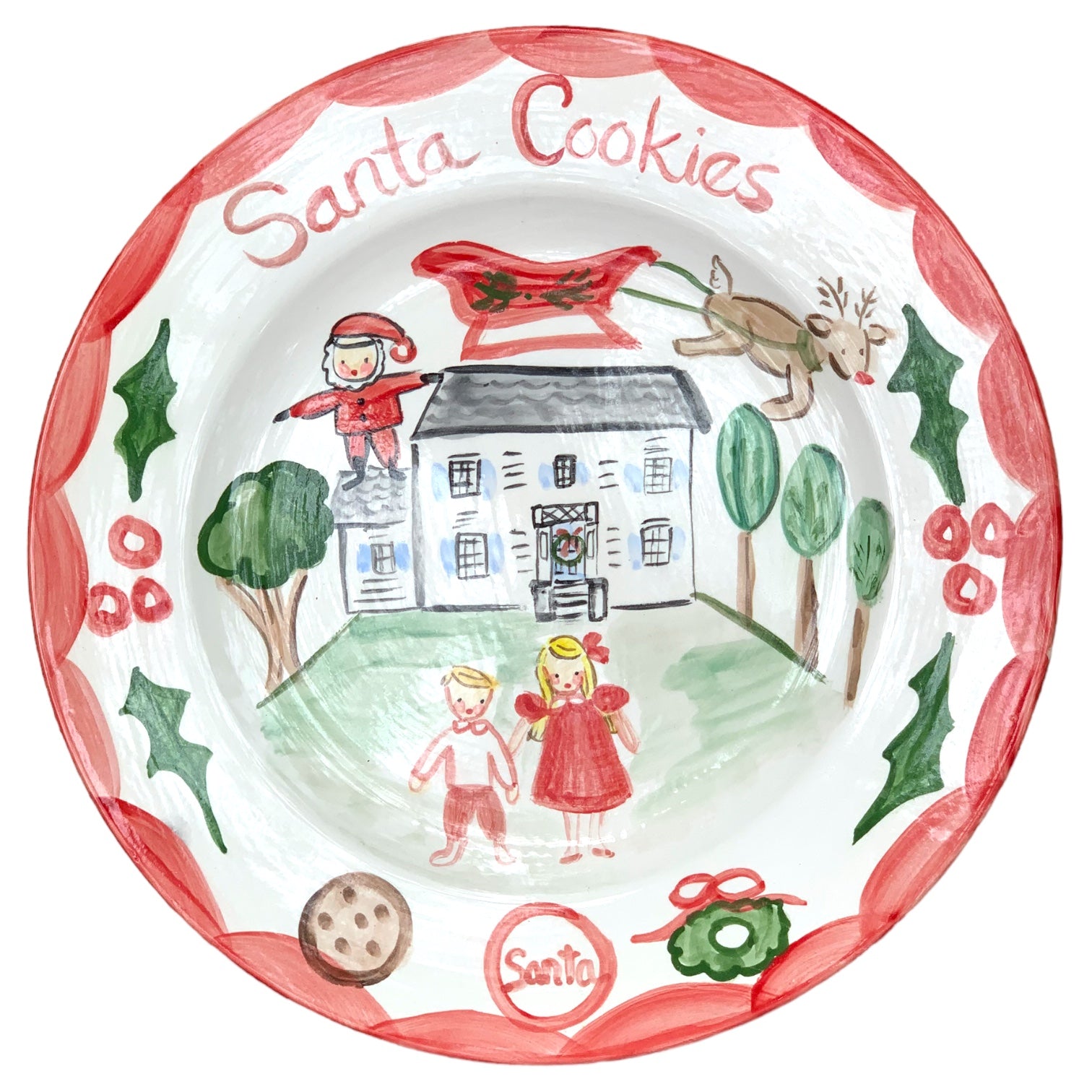 Santa Cookies Plate