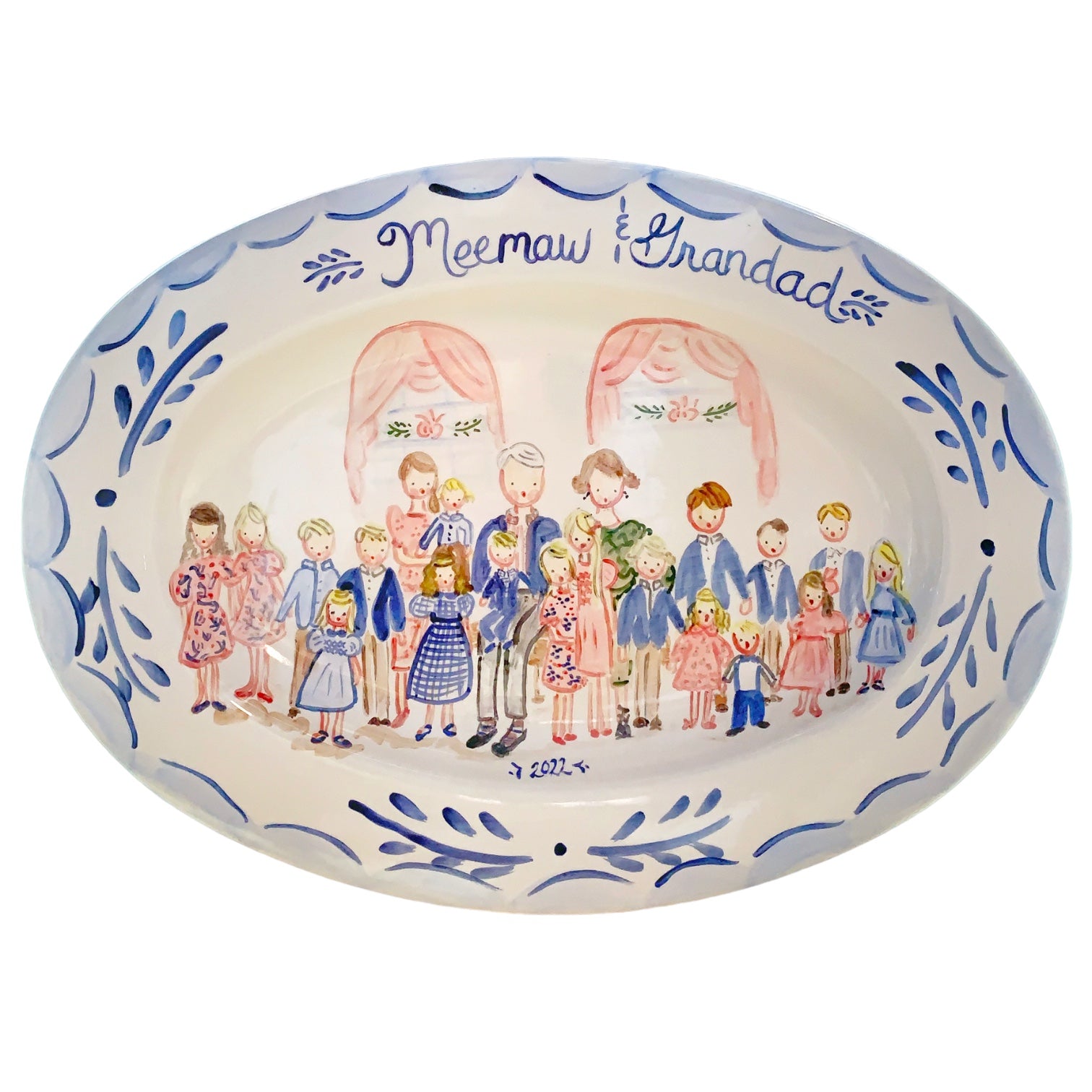 Large Custom Platter - Family (Full Color) - Premium Platter from Tricia Lowenfield Design 