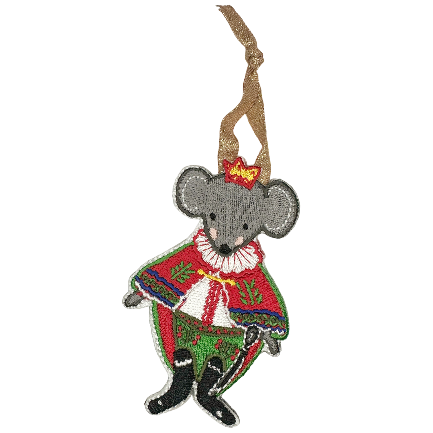 Nutcracker Embroidered Ornament - Party Scene Clock - Premium  from Tricia Lowenfield Design 