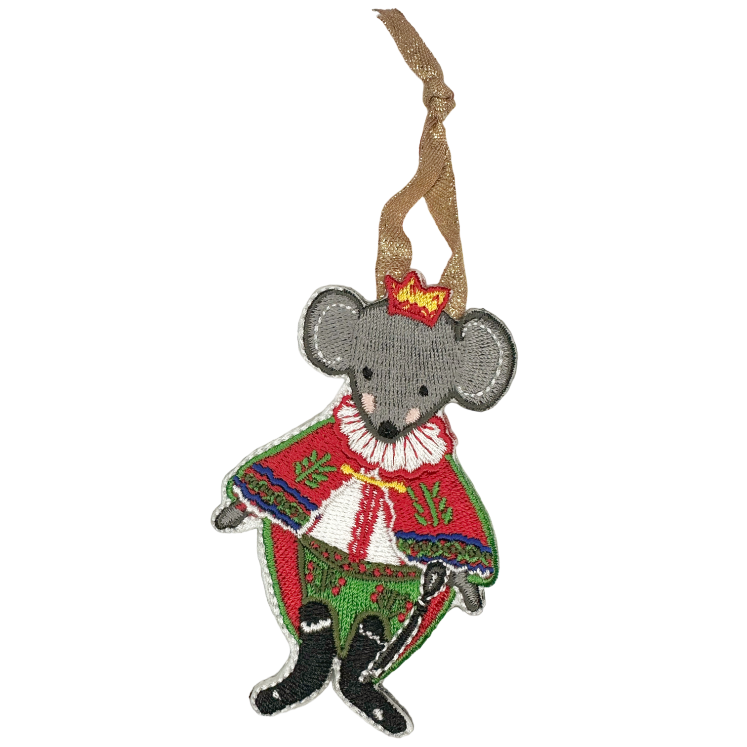 Nutcracker Embroidered Ornament - Mouse King - Premium  from Tricia Lowenfield Design 