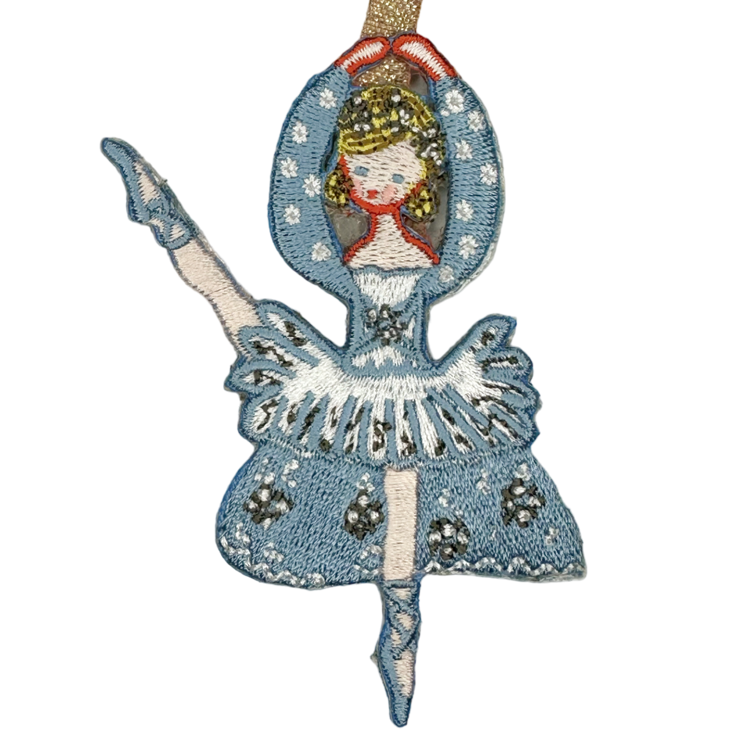 Nutcracker Embroidered Ornament - Party Scene Clock - Premium  from Tricia Lowenfield Design 