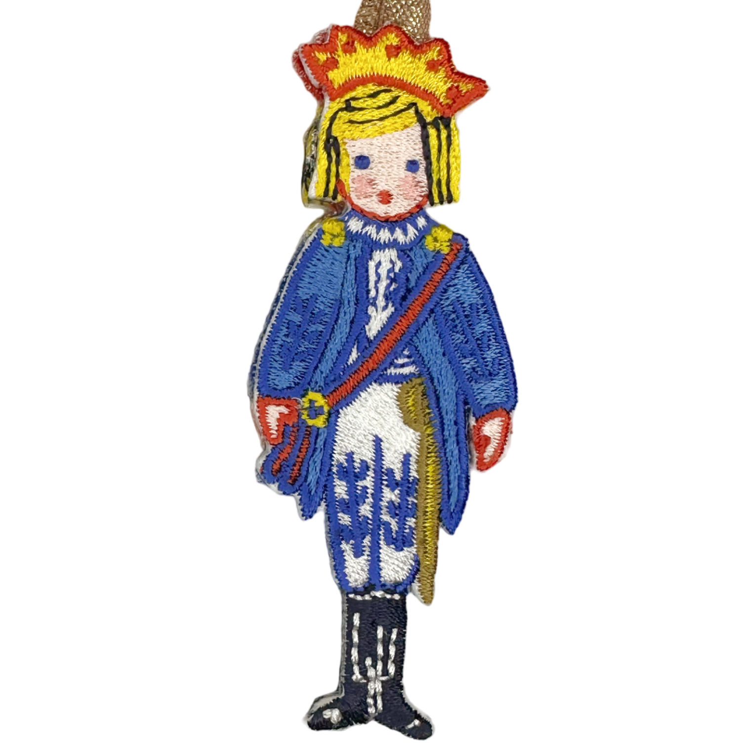 Nutcracker Embroidered Ornament - Harlequin Doll - Premium  from Tricia Lowenfield Design 