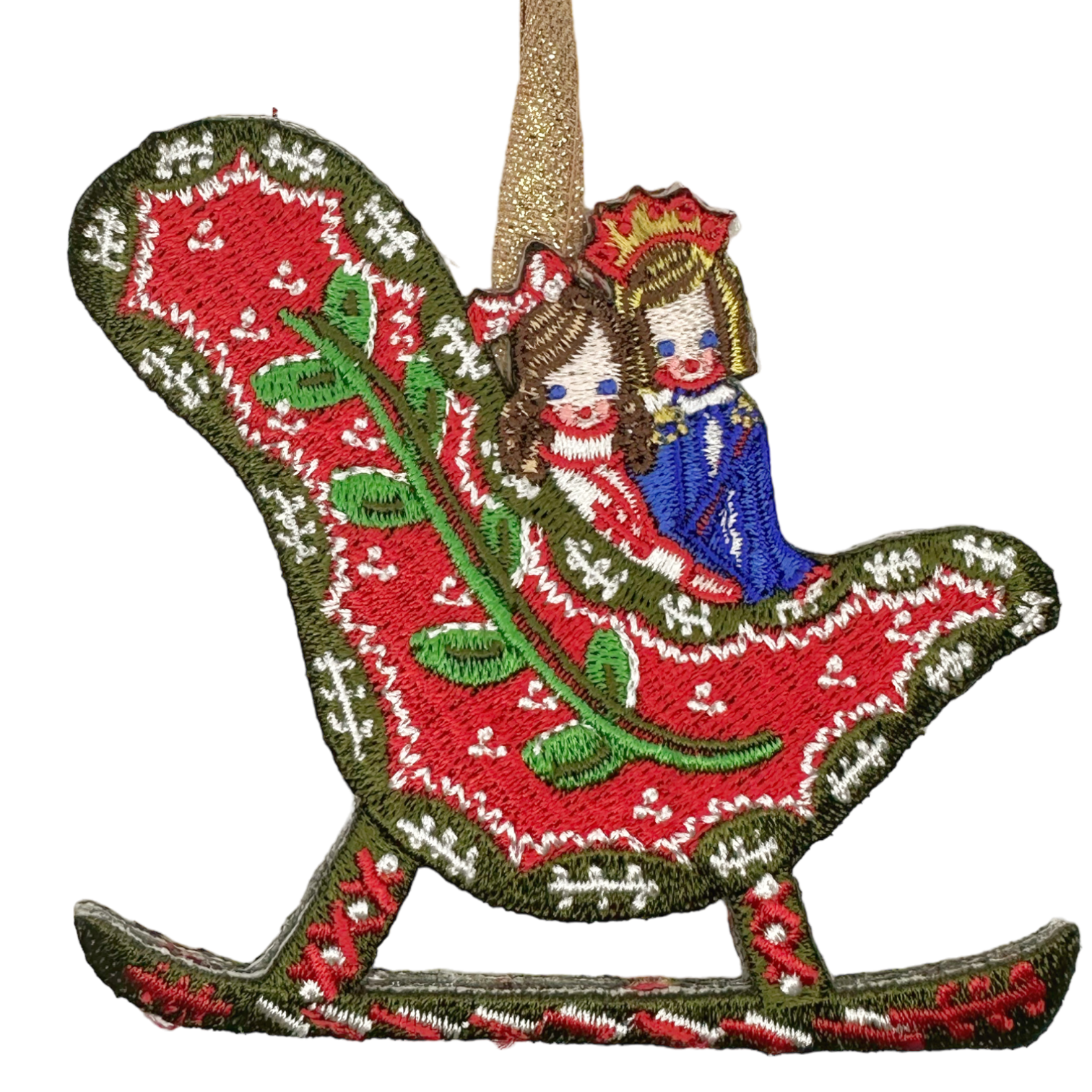 Nutcracker Embroidered Ornament - Clara - Premium from Tricia Lowenfield Design