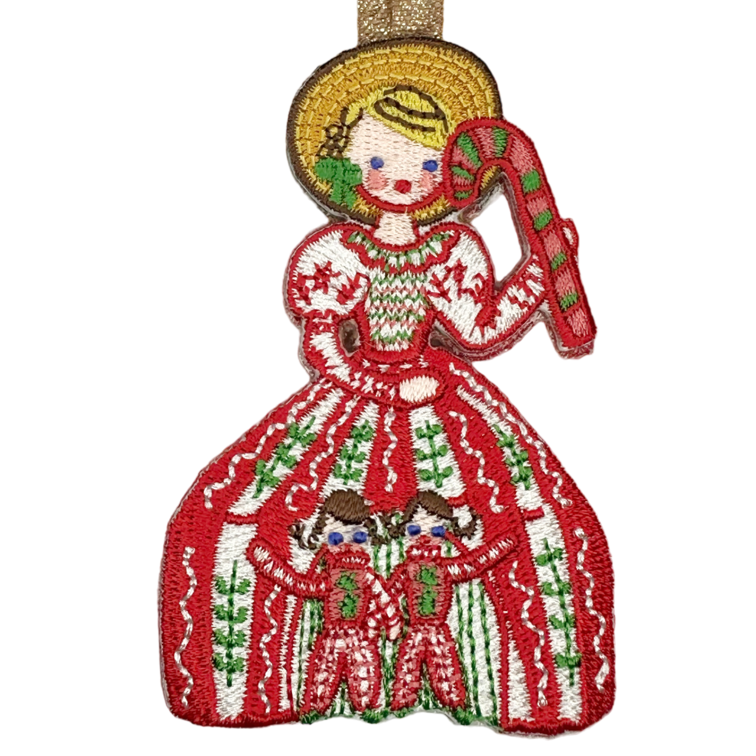 Nutcracker Embroidered Ornament - Party Scene Clock - Premium  from Tricia Lowenfield Design 