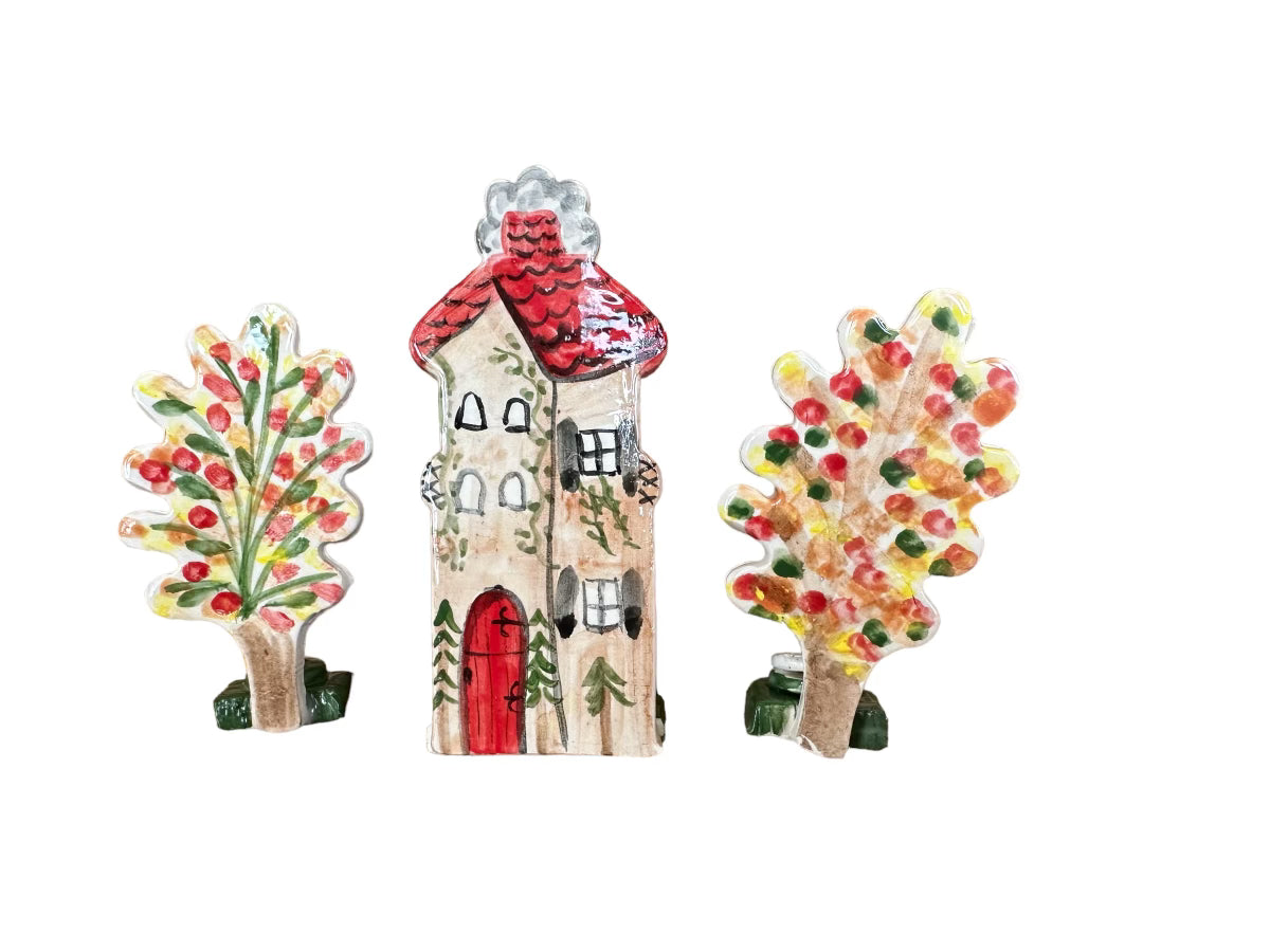 Thanksgiving Vignette - 3 pieces - Premium Ceramic Figures from Tricia Lowenfield Design 