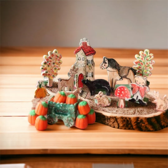 Thanksgiving Vignette - Premium Ceramic Figures from Tricia Lowenfield Design