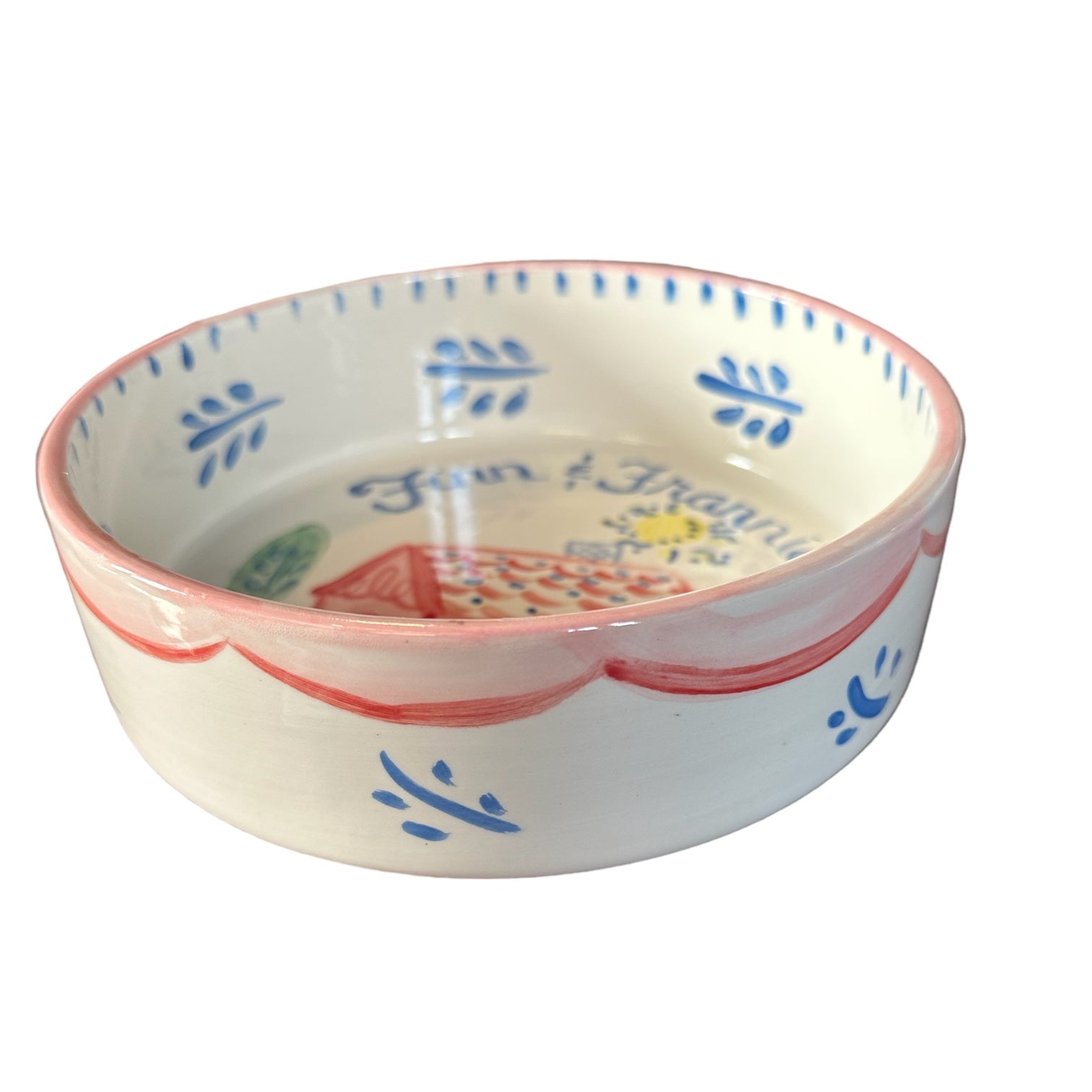 Dog Bowl - Pink House
