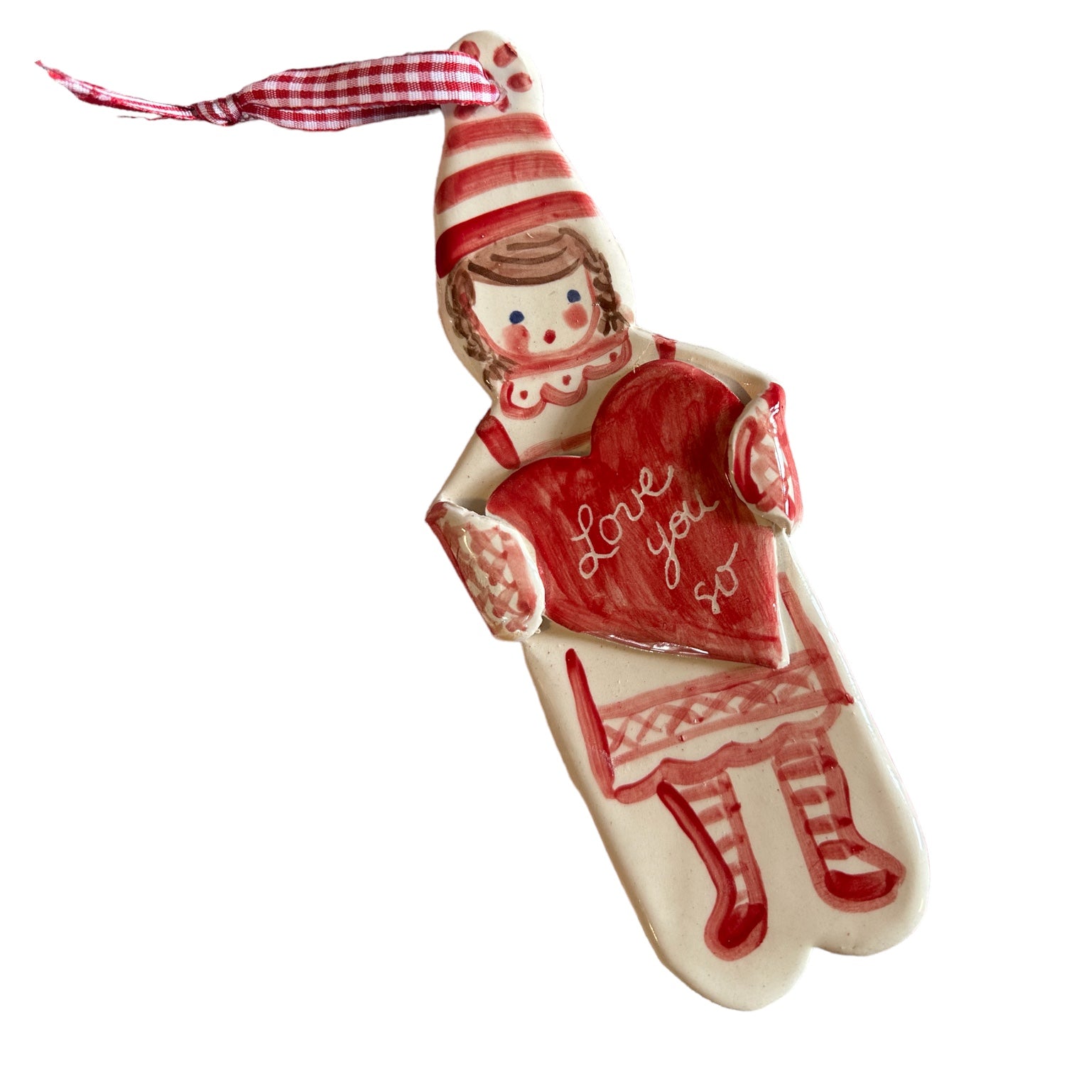 Heart Girl Ornament - Love You So - Premium  from Tricia Lowenfield Shop 