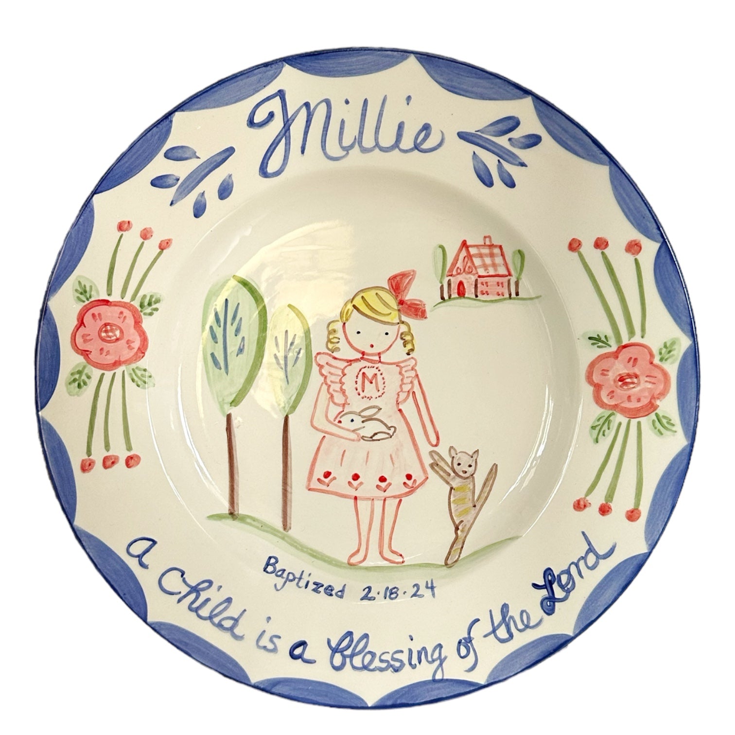 Baptism Plate - Premium plate from Tricia Lowenfield Design 