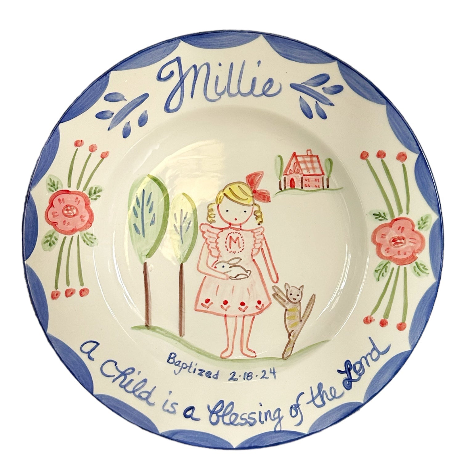 Millie Baptism Plate - Premium plate from Tricia Lowenfield Design