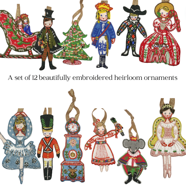 Nutcracker Embroidered Ornaments - Premium from Tricia Lowenfield Design