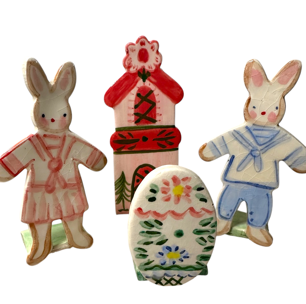 Easter Vignette - Premium Ceramic Figures from Tricia Lowenfield Design