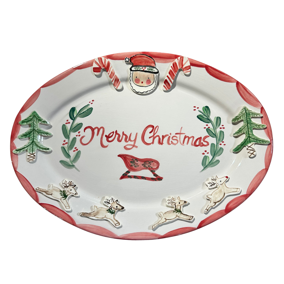 Santa Sleigh Platter