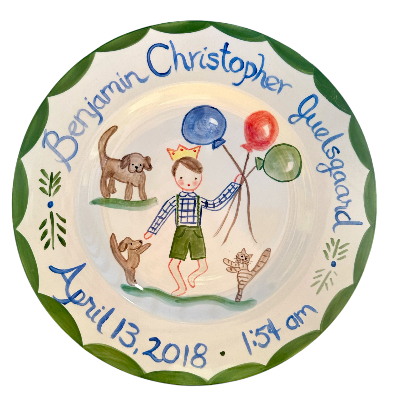 Benjamin Birthday Plate - Premium  from Tricia Lowenfield Shop