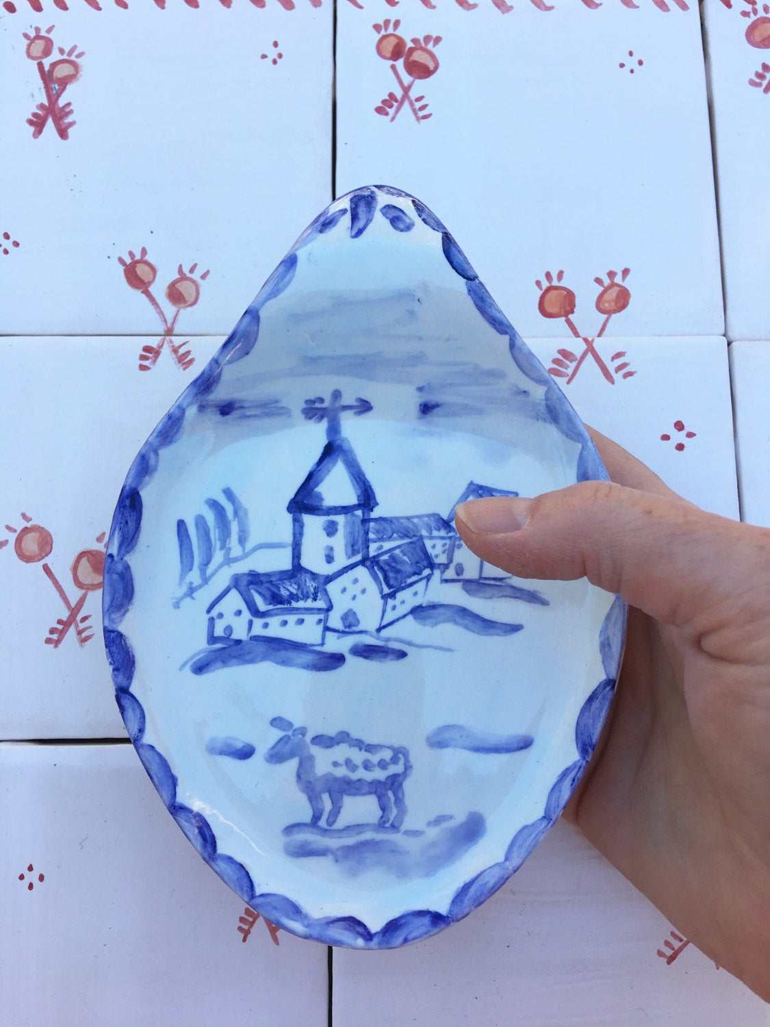Ceramic Spoonrest - Custom House - Premium from Tricia Lowenfield Shop