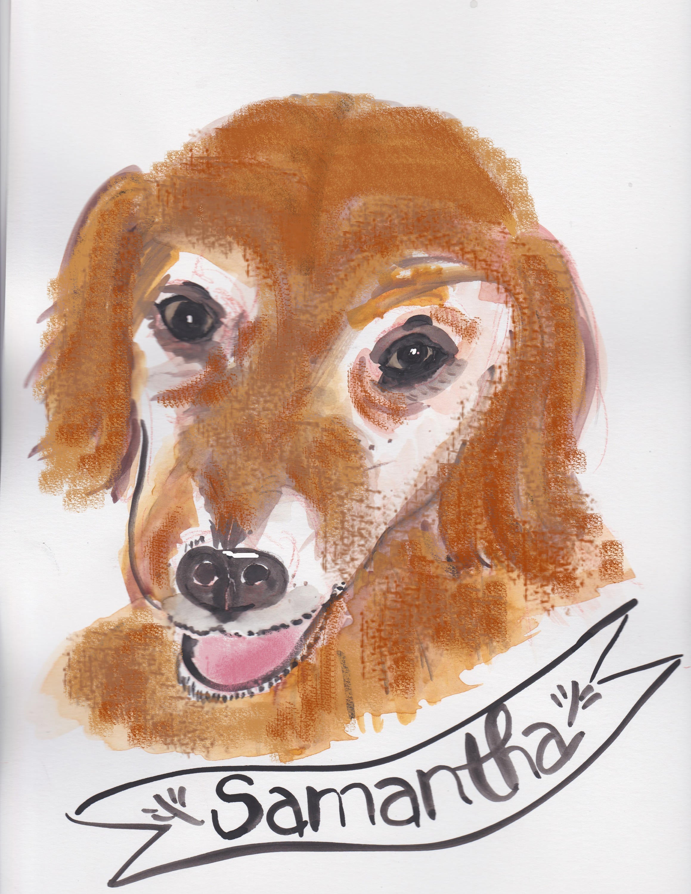 Dog Portrait - Premium  from Tricia Lowenfield Design 