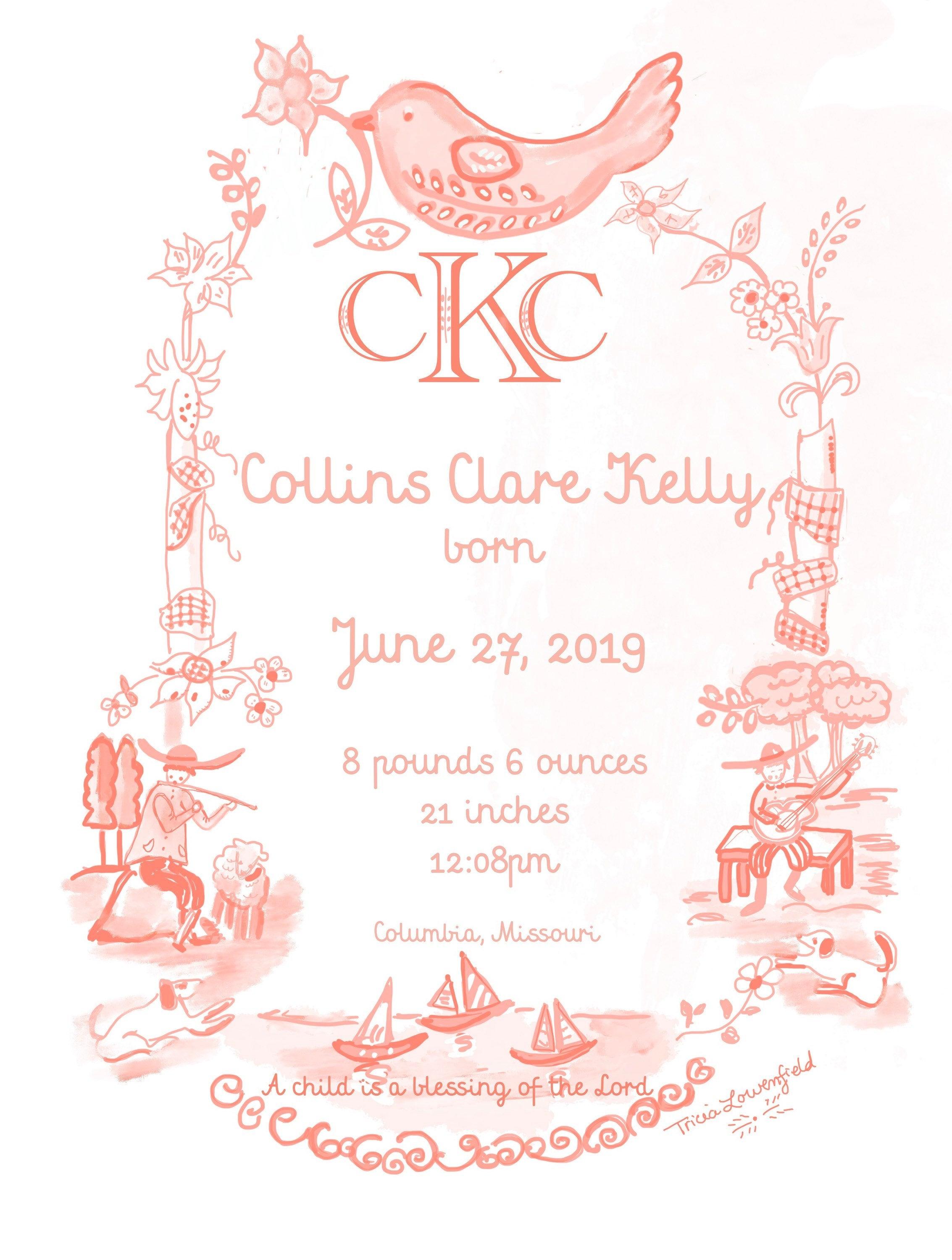 Birth Announcement - Pink - Premium from Tricia Lowenfield Design